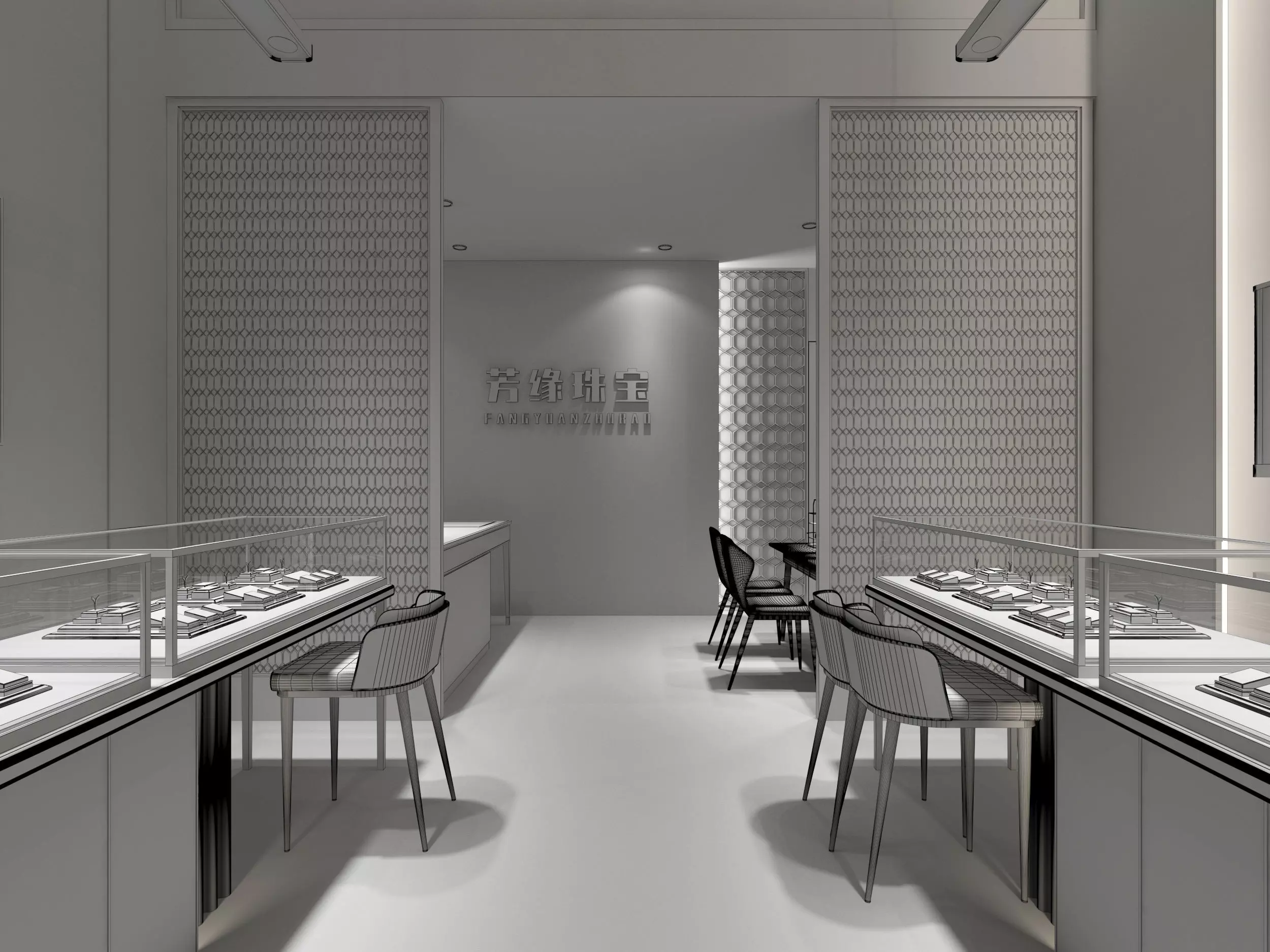 jewelry store Low-poly 3D model_6