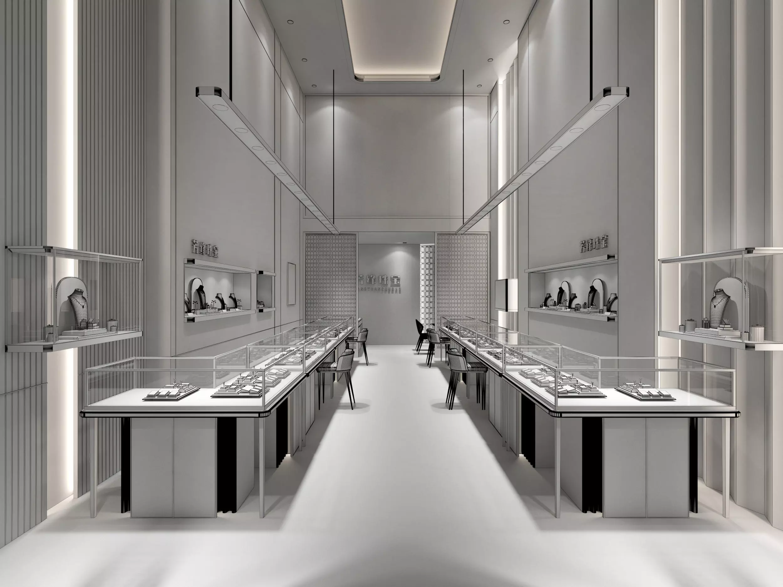 jewelry store Low-poly 3D model_5