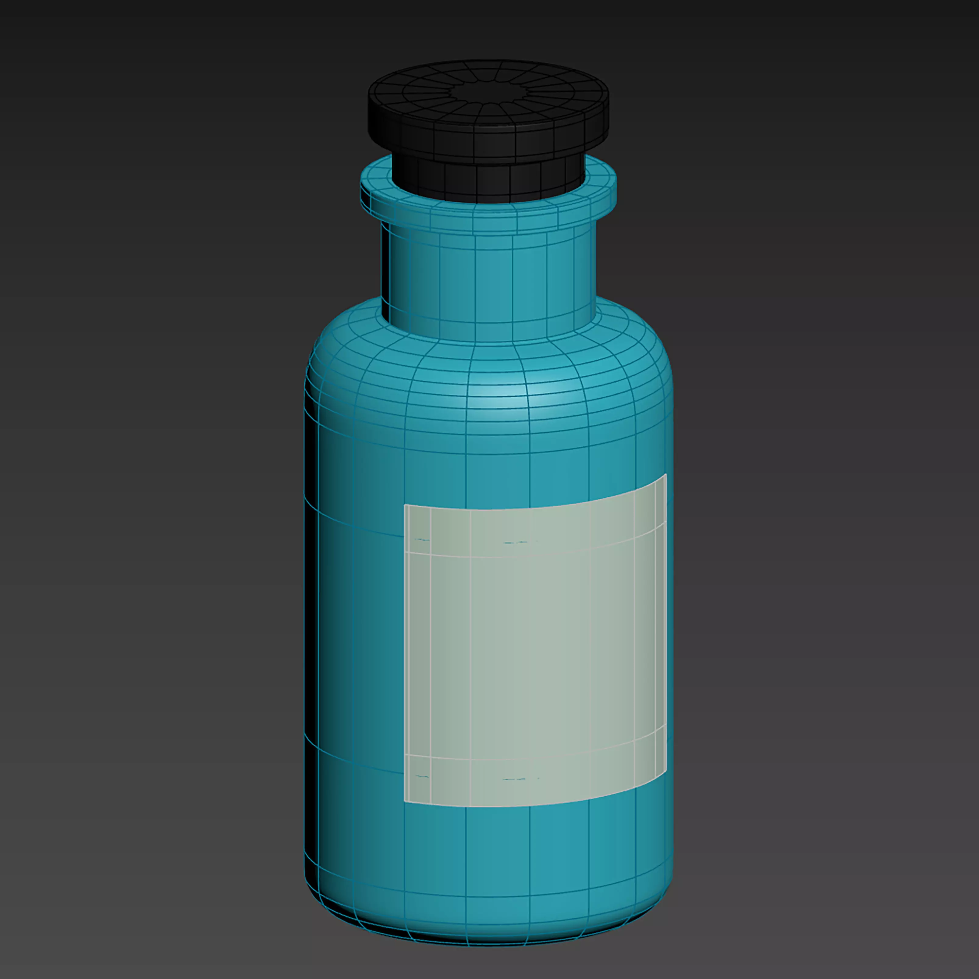 3D Perfume Bottle with Liquid Glass Cosmetic Packaging Model 3D model_6