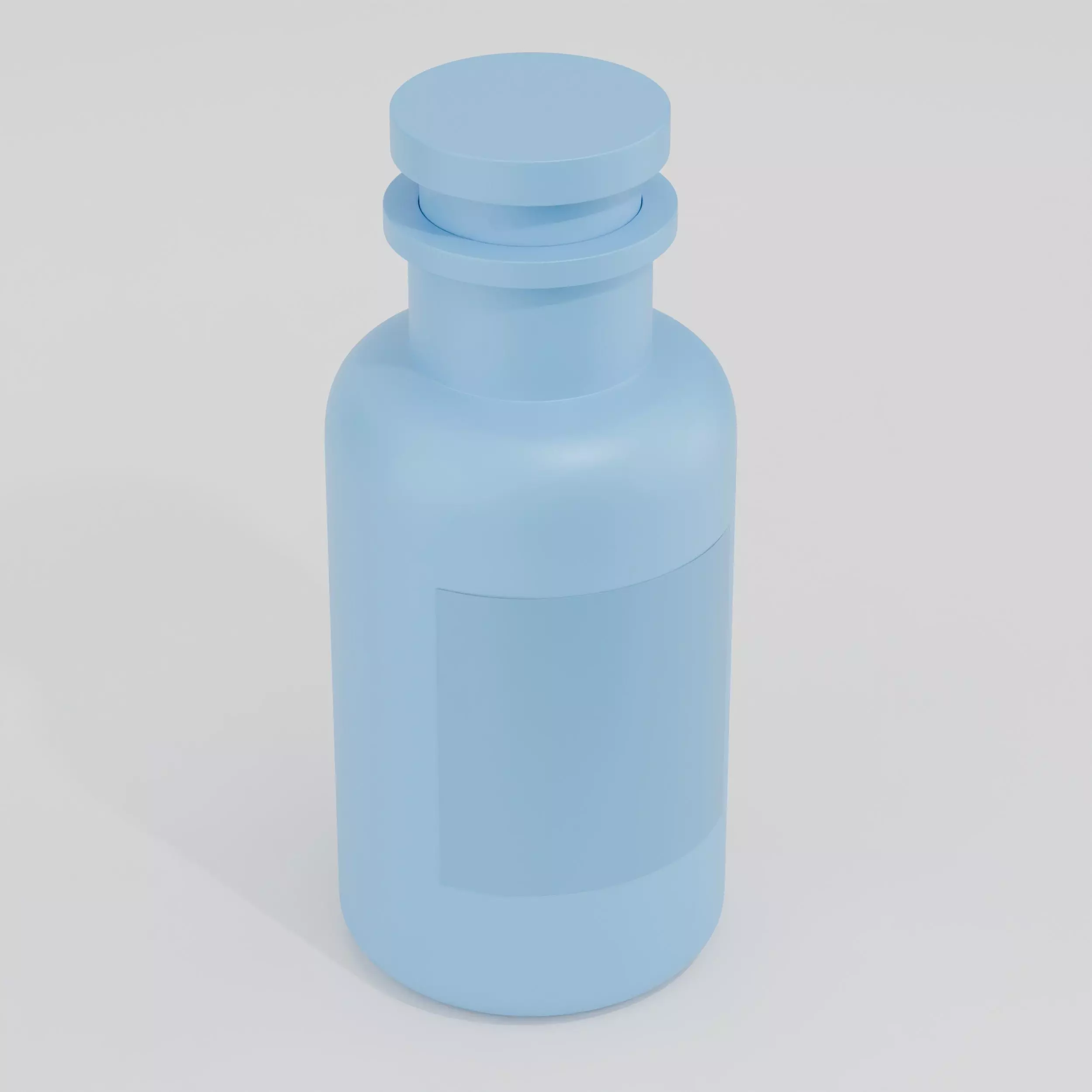 3D Perfume Bottle with Liquid Glass Cosmetic Packaging Model 3D model_3