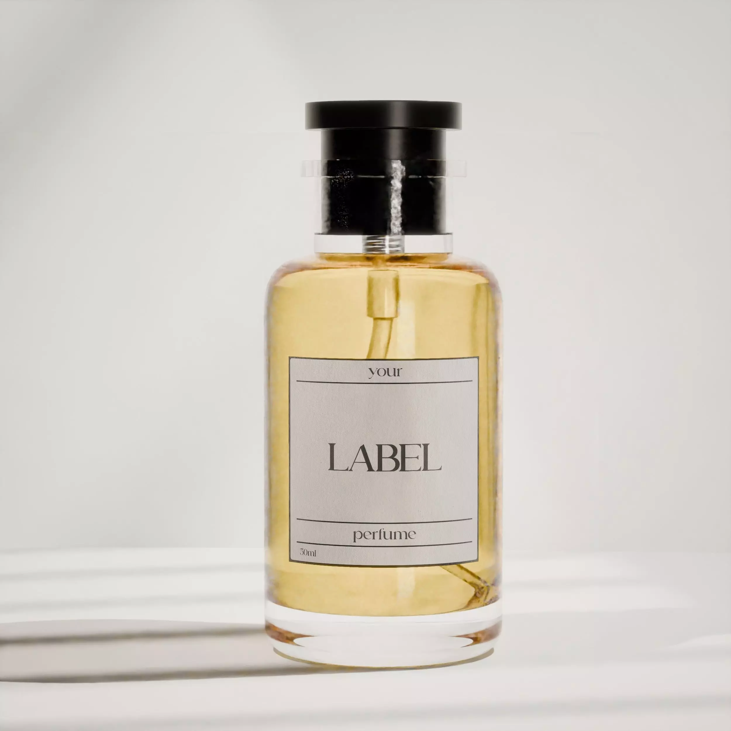 3D Perfume Bottle with Liquid Glass Cosmetic Packaging Model 3D model_0