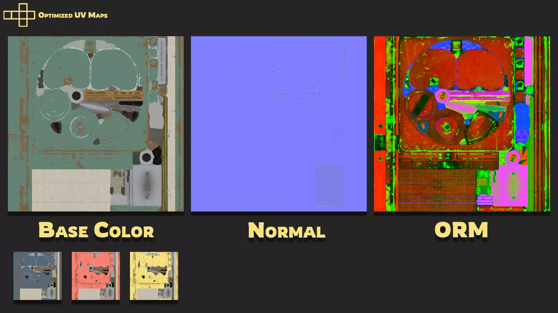 Animated Metal Box Fan Low-poly 3D model_10