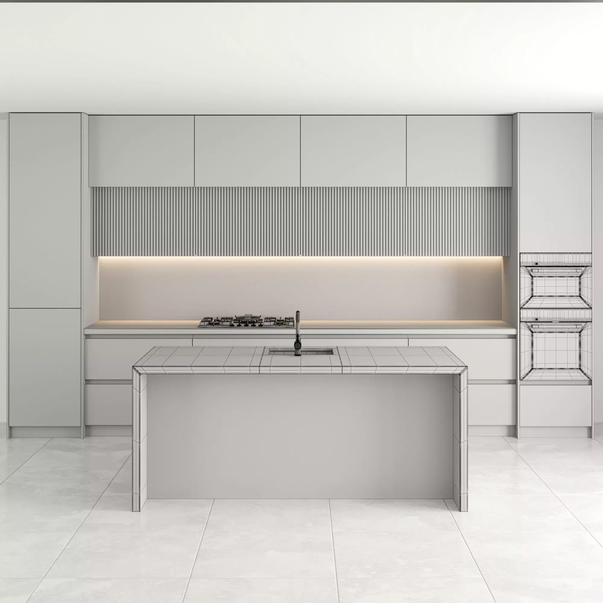 modern kitchen 01 3D model_6