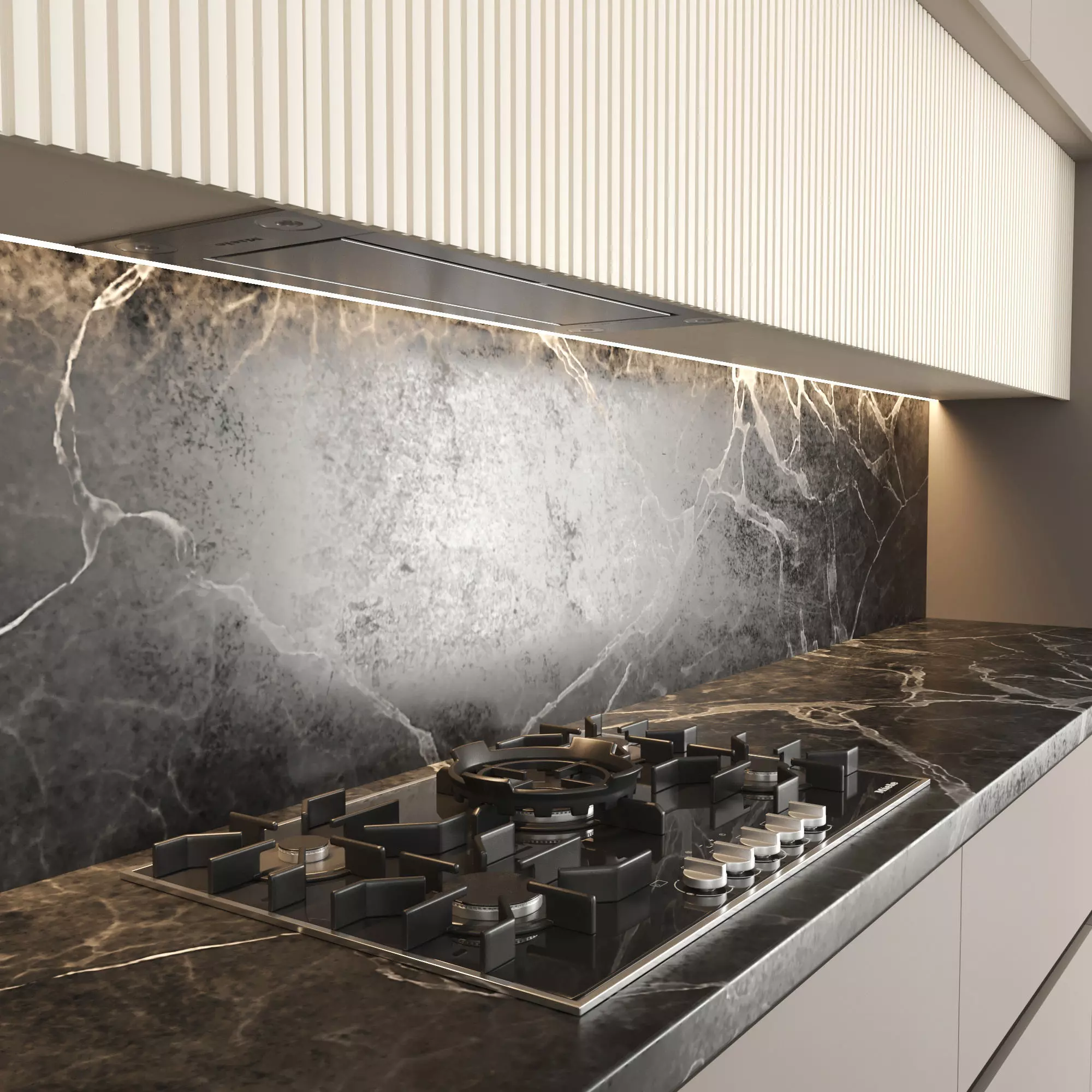 modern kitchen 01 3D model_2