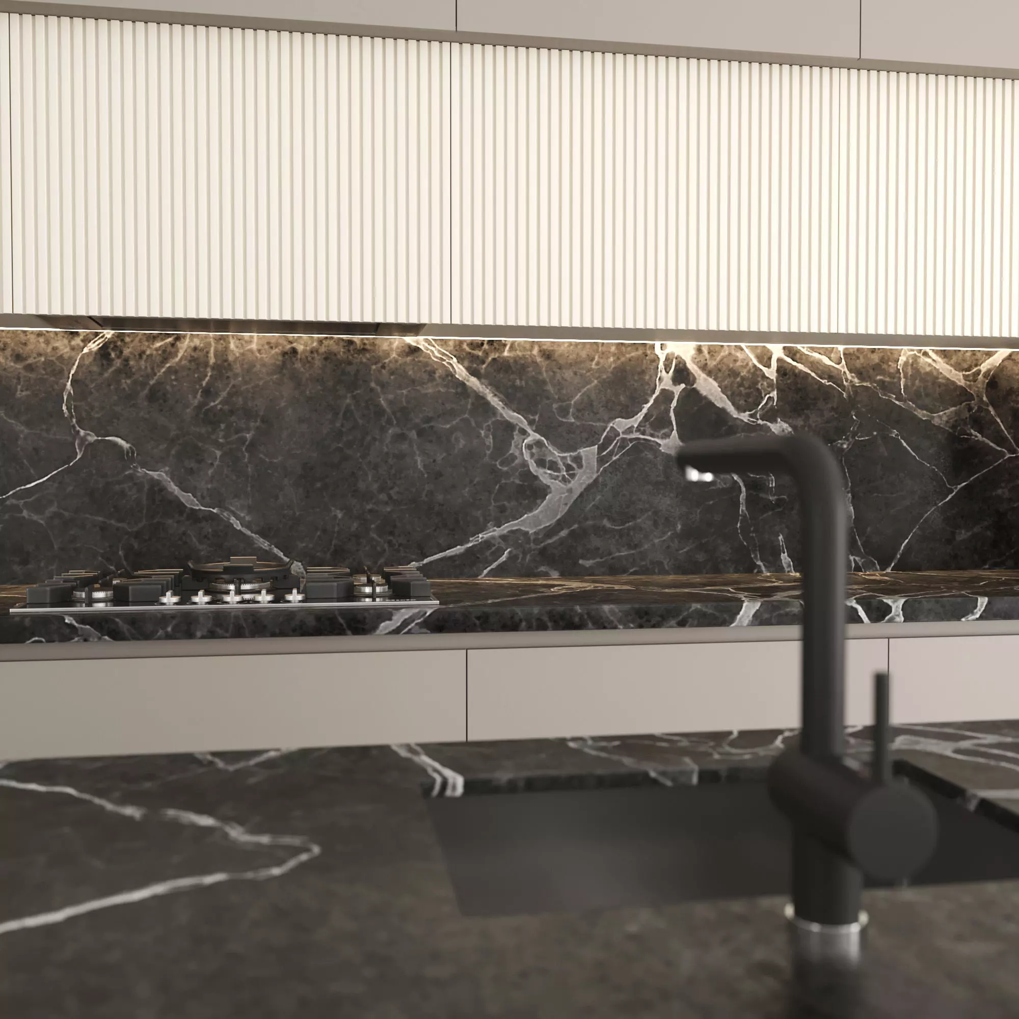 modern kitchen 01 3D model_4