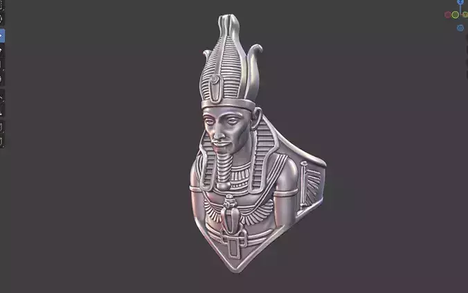 egyptian pharao ring silver