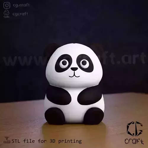 Panda Piggy Bank 3D print model