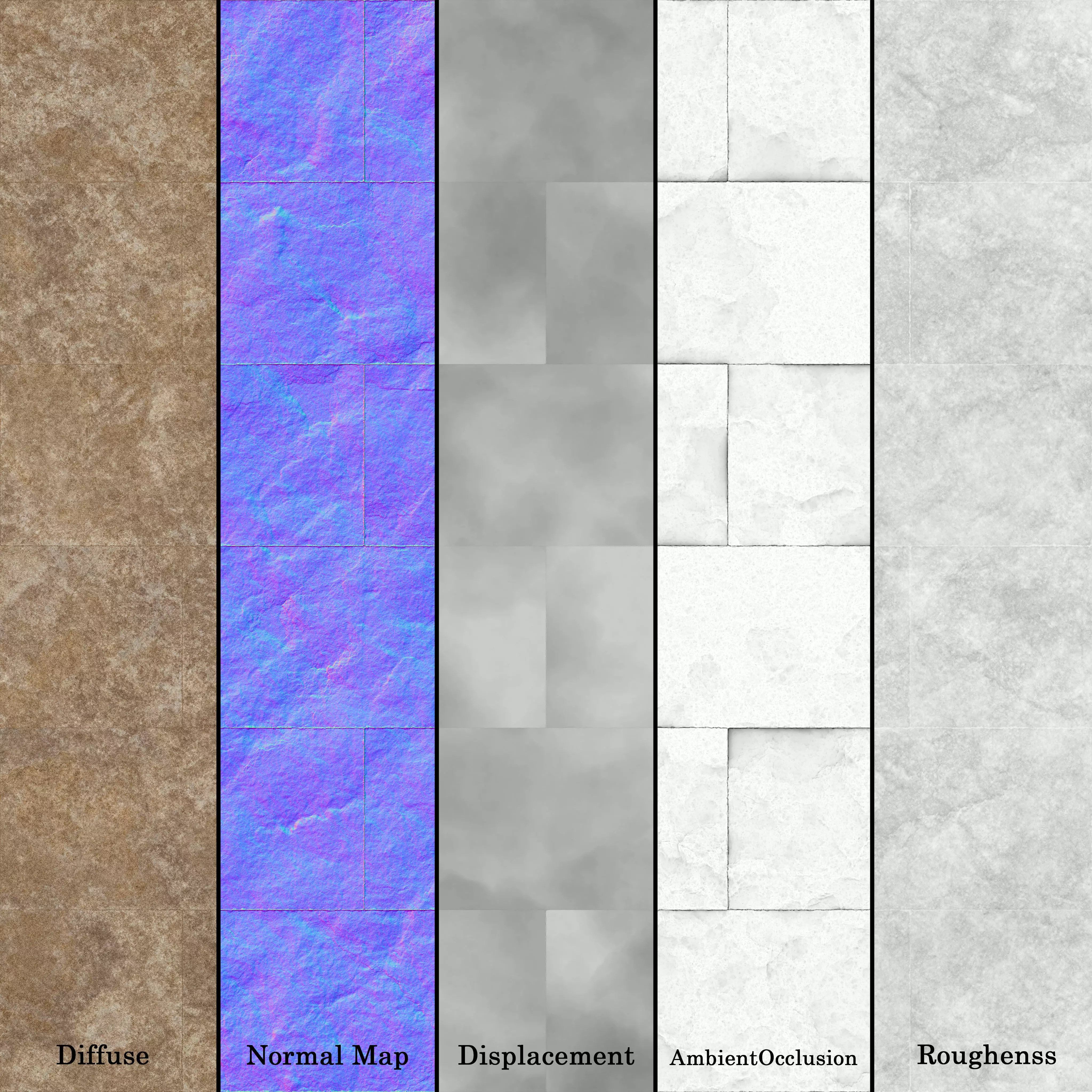 Split Face Travertine 03 - Seamless Texture_6