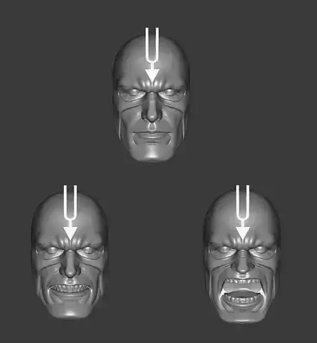 MARVEL BLACK BOLT EXPRESSIONS 3-PACK HEADSCULPT
