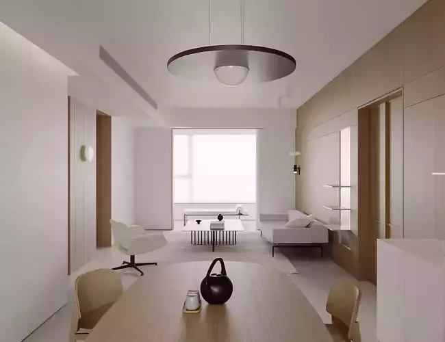 Modern living room dining room interior scenes 231