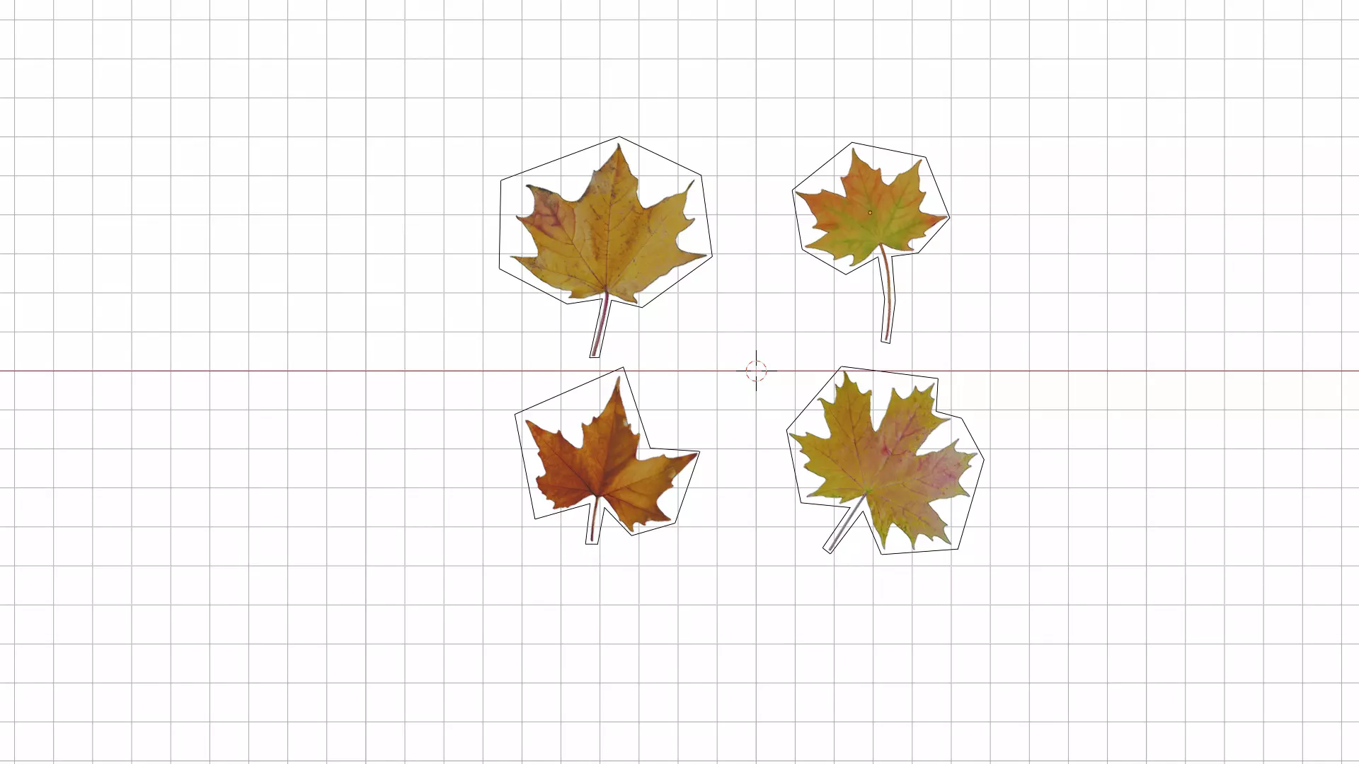 Fall Leaves  Low-poly 3D model_4