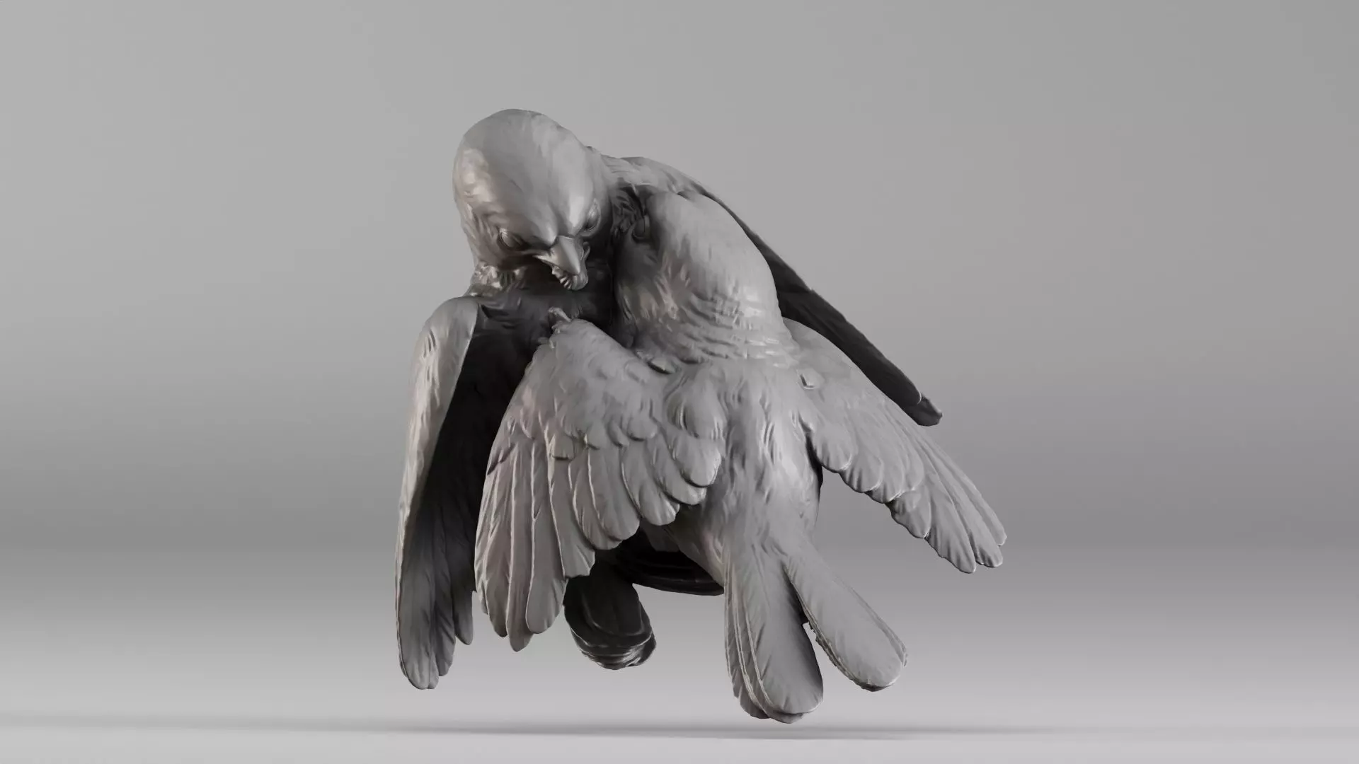 S00051 Lovebirds Romantic 3D Sculpture 3dp 3D print model_7