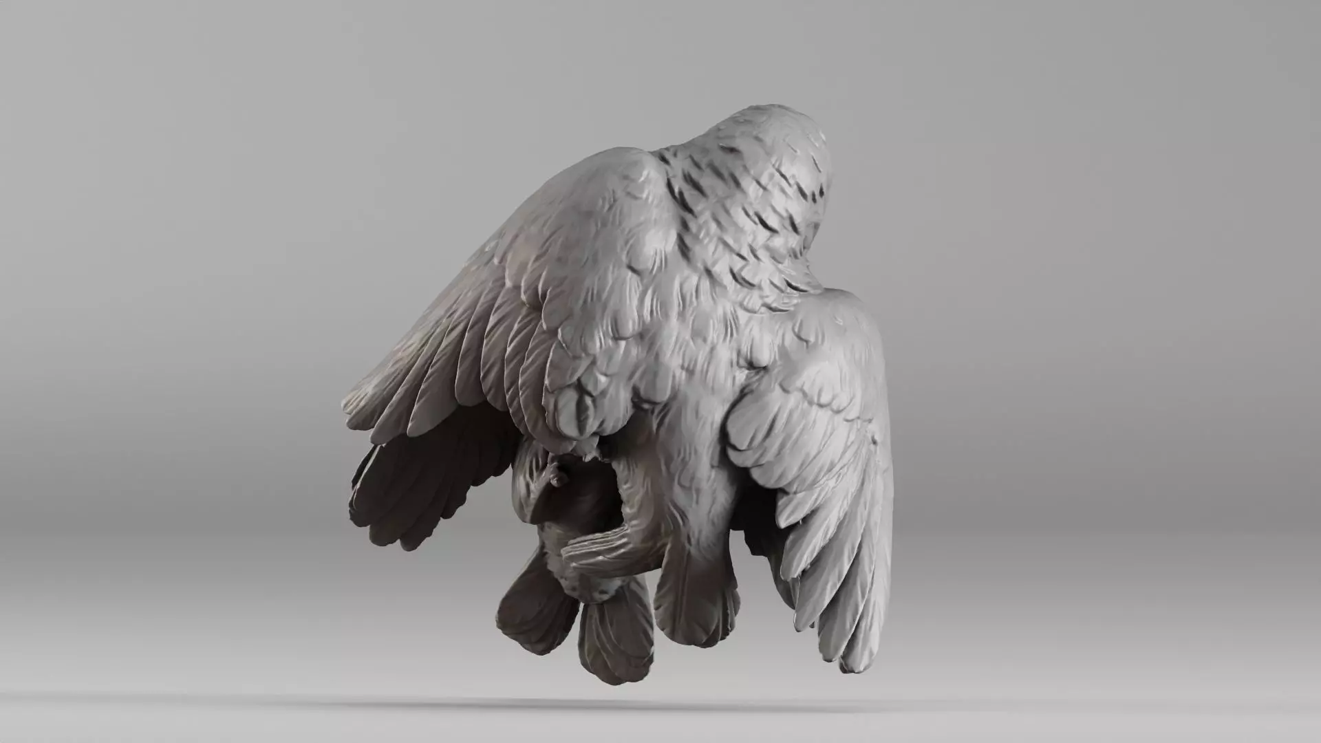 S00051 Lovebirds Romantic 3D Sculpture 3dp 3D print model_4