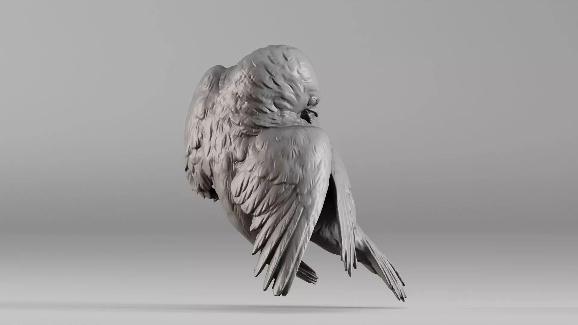 S00051 Lovebirds Romantic 3D Sculpture 3dp 3D print model_3