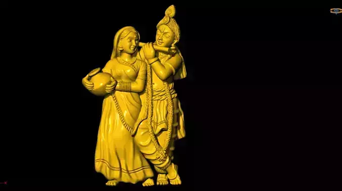 RADHA KRISHNA 3D PRINTED MODEL