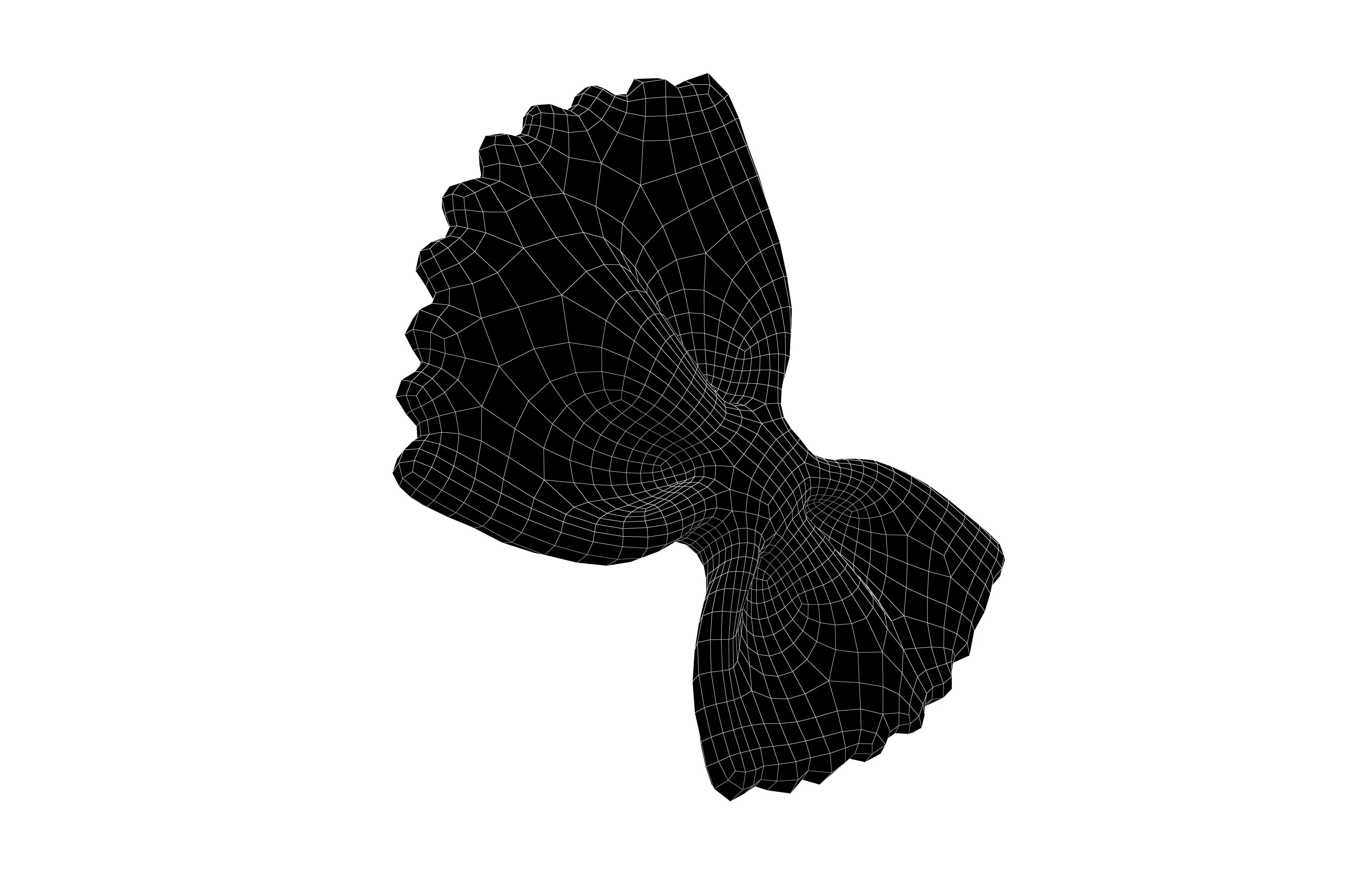Pasta Farfalle v2 004 Low-poly 3D model_7