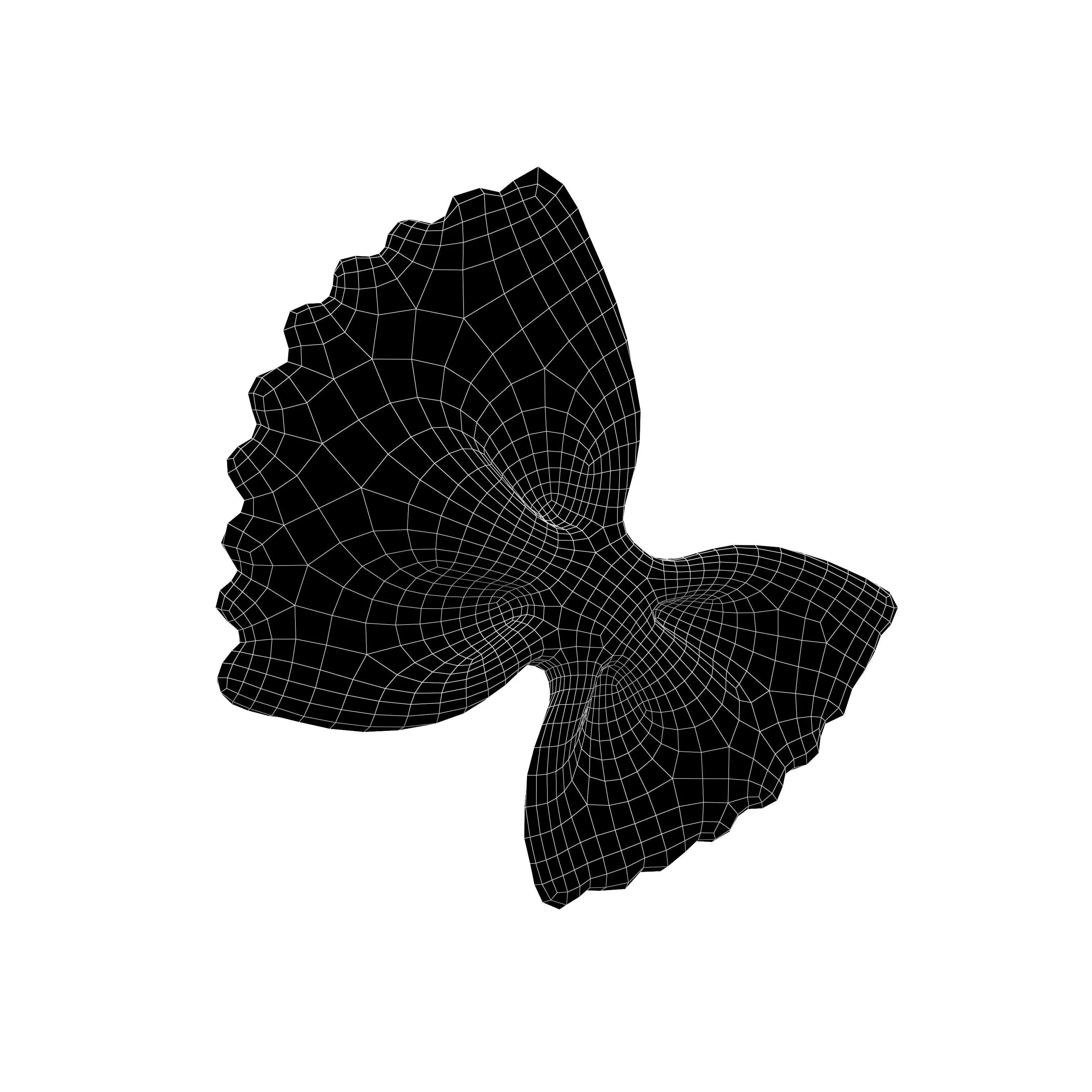 Pasta Farfalle v2 004 Low-poly 3D model_4