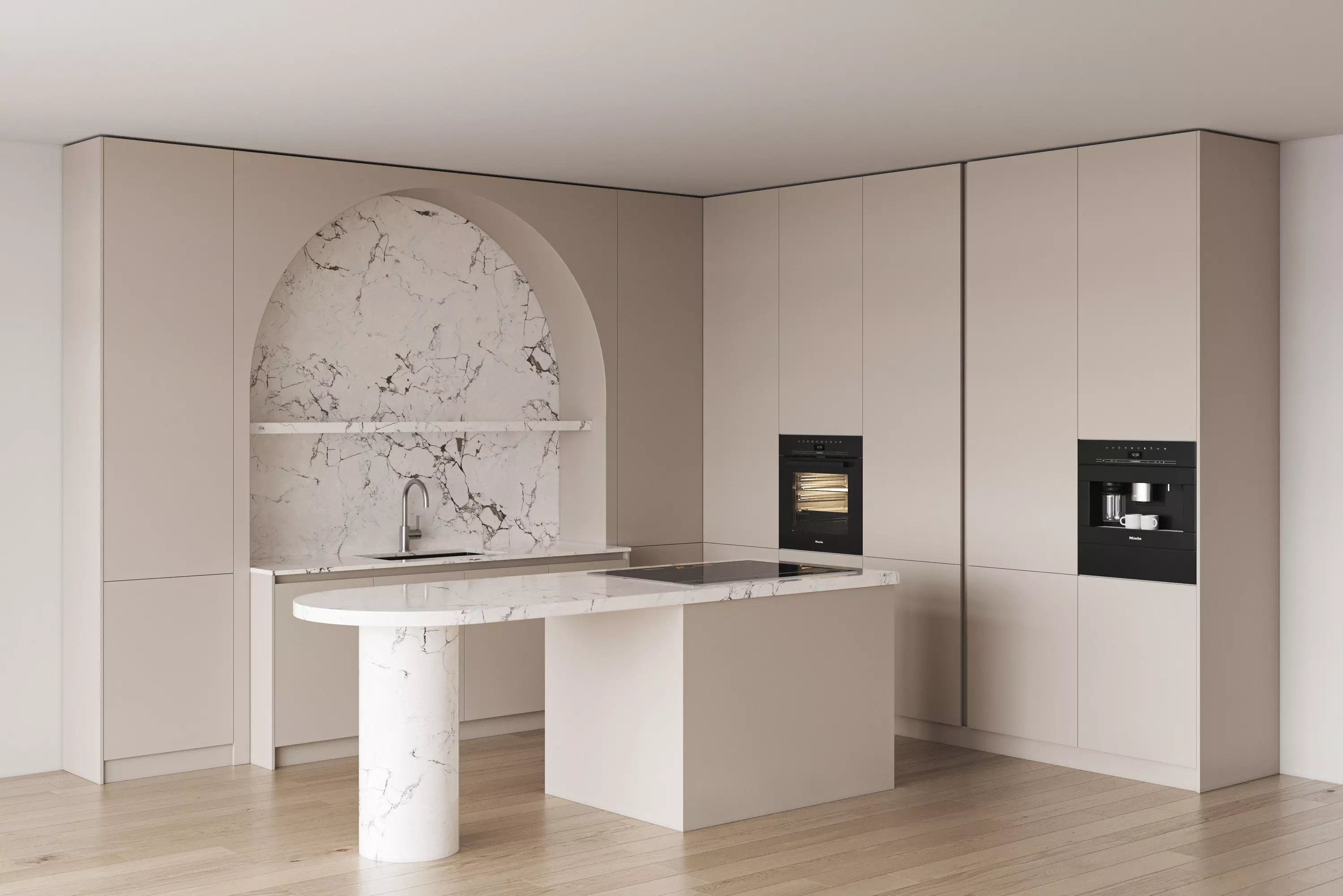 modern kitchen 02 3D model_2