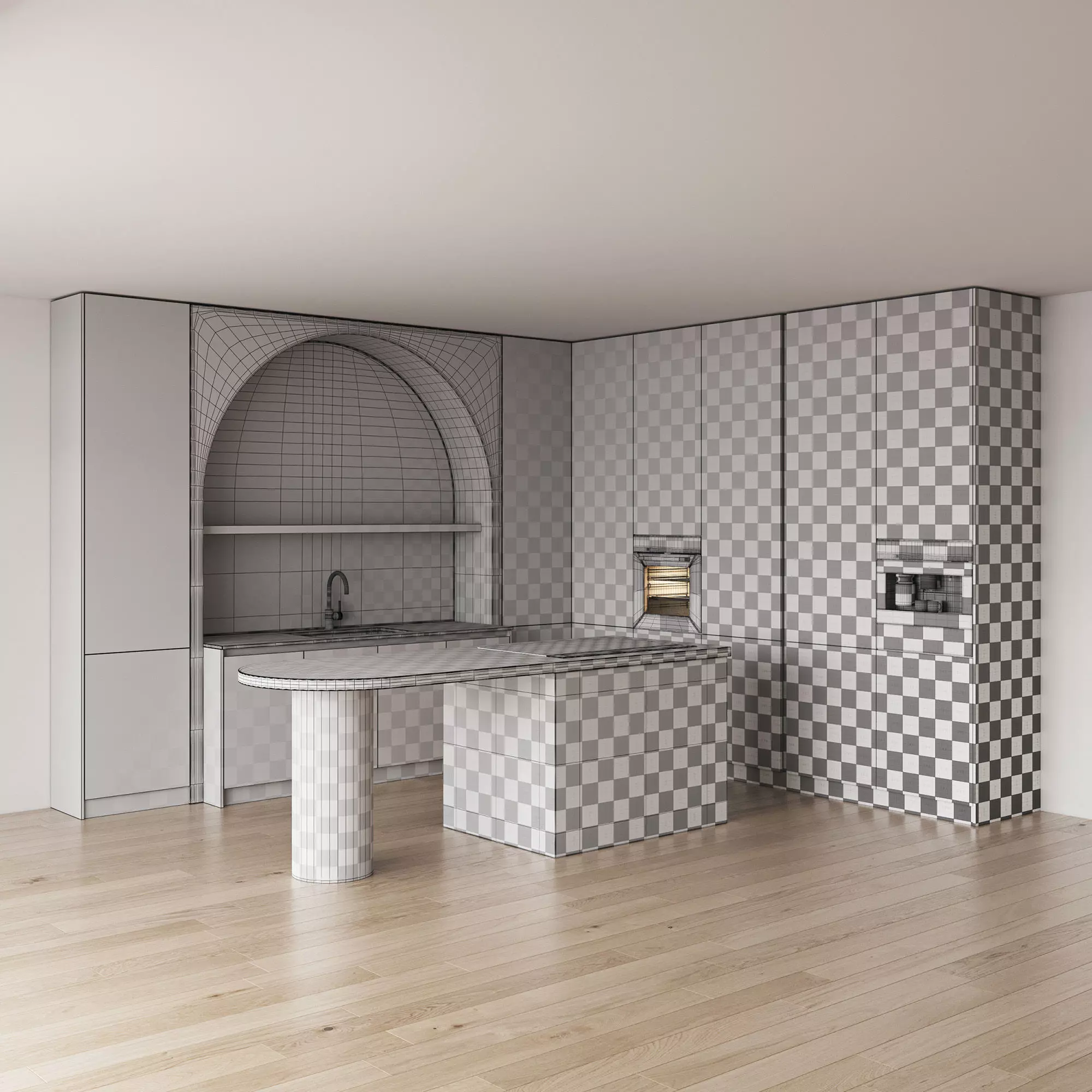 modern kitchen 02 3D model_13