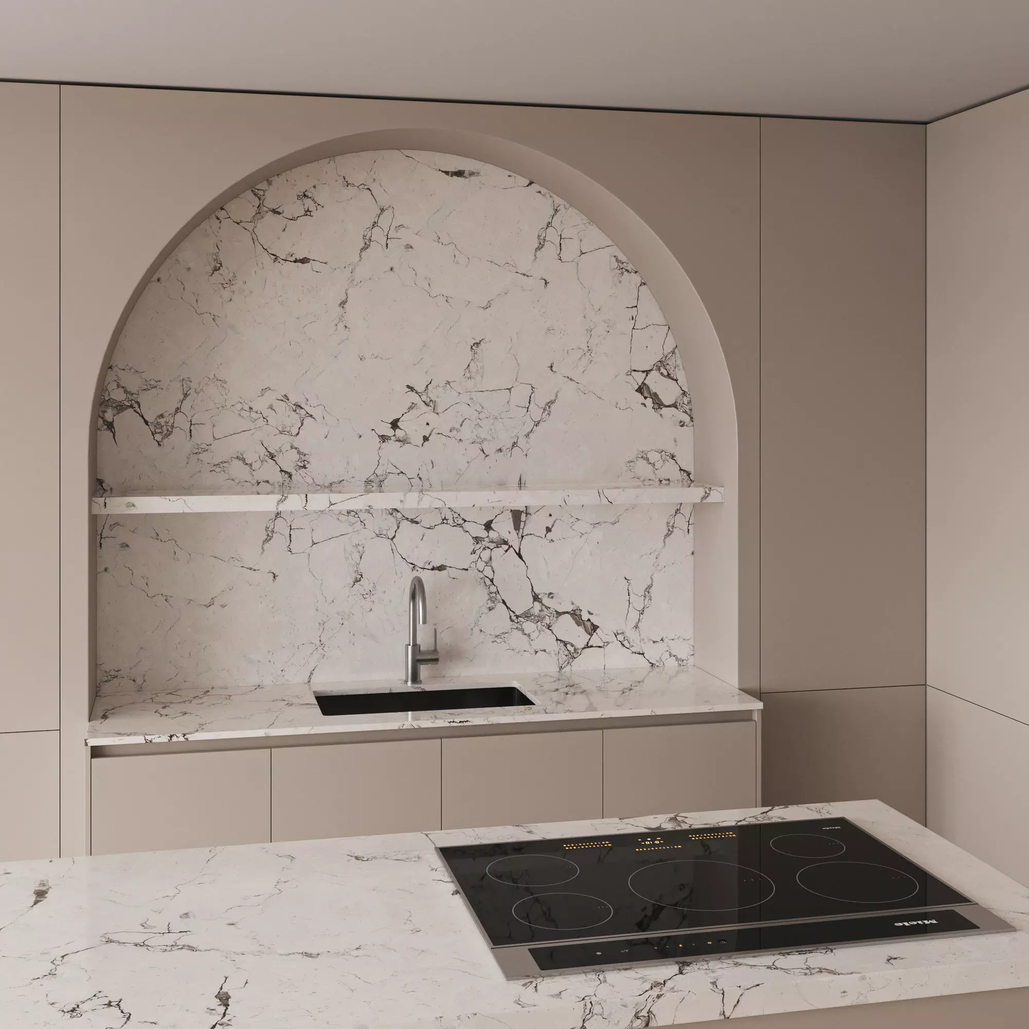 modern kitchen 02 3D model_12