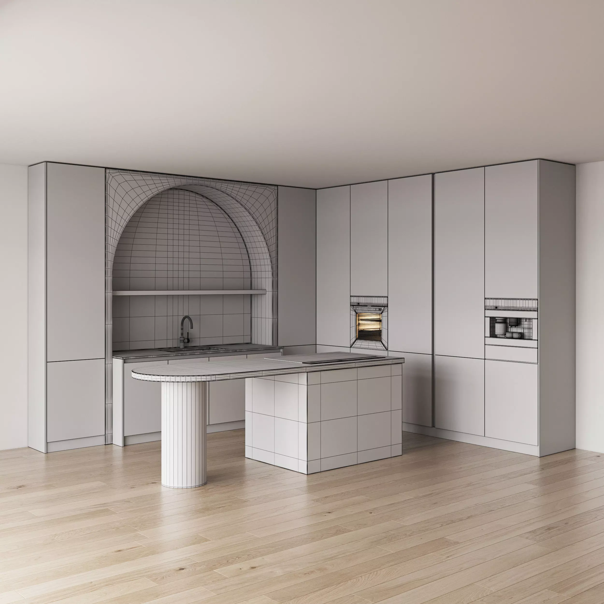 modern kitchen 02 3D model_6