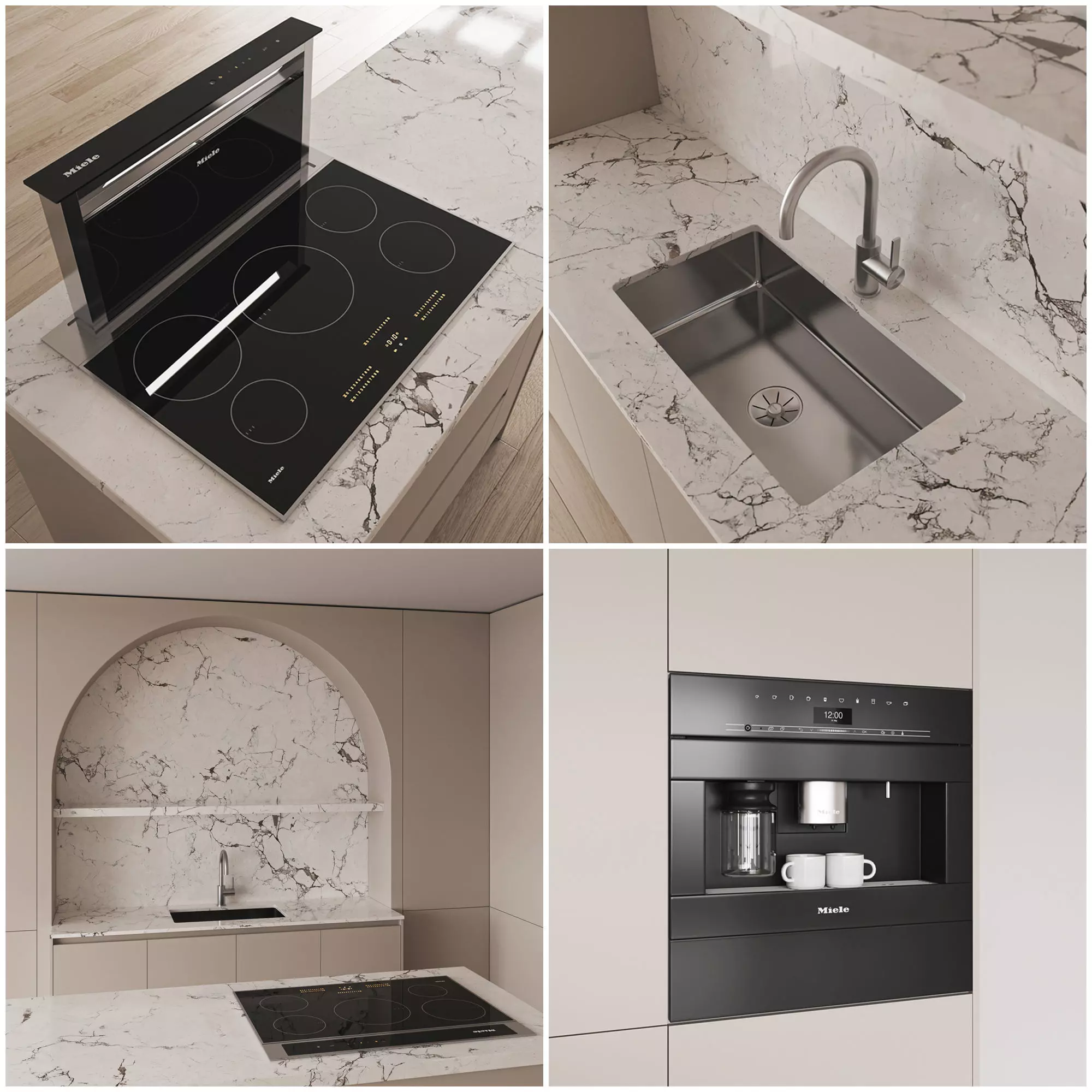 modern kitchen 02 3D model_1