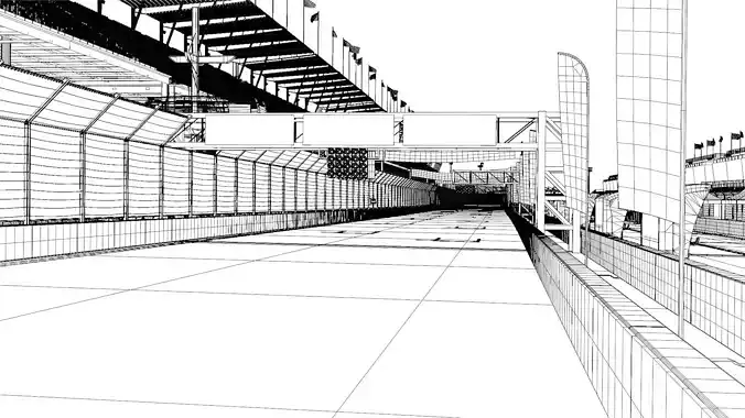 Race Oval Track 3D Model 3D model 3