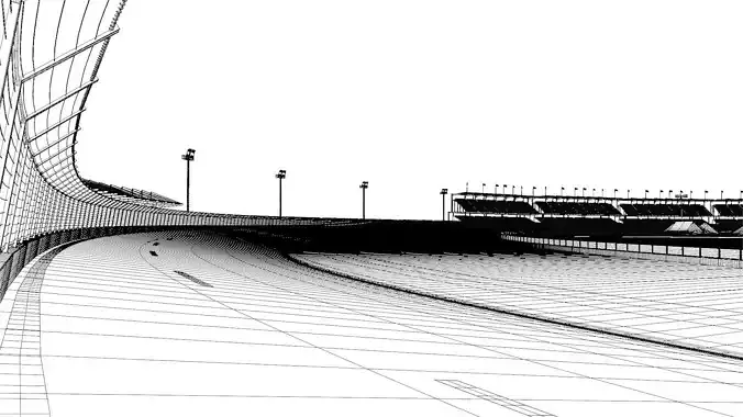 Race Oval Track 3D Model 3D model 6