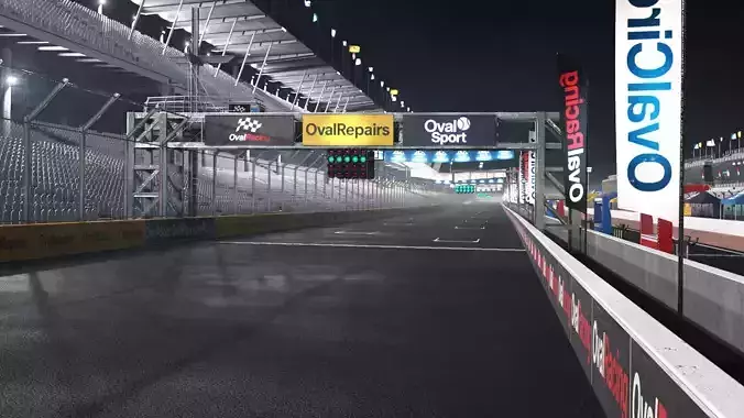 Race Oval Track 3D Model