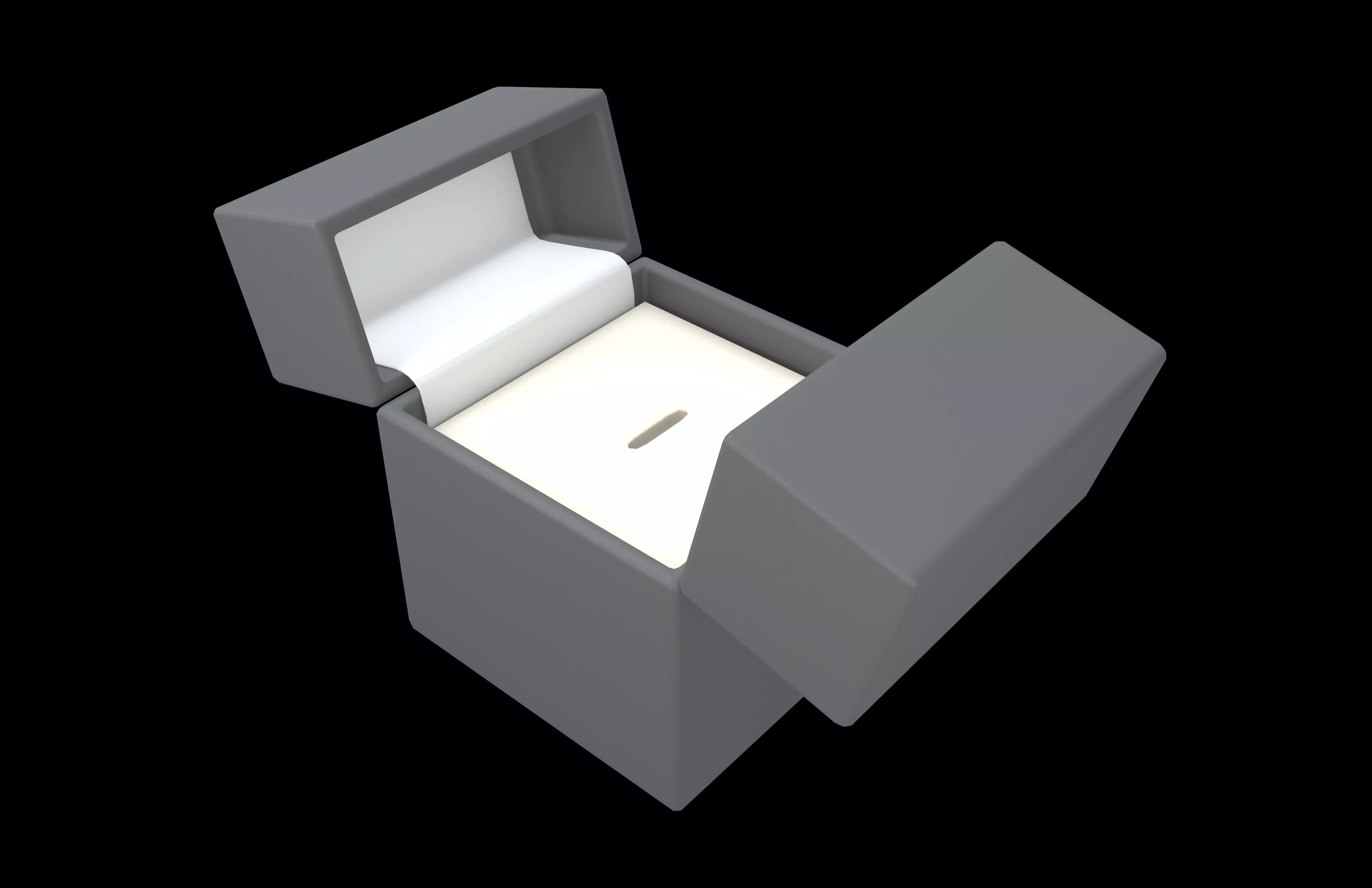 Double Open Door Jewelry Box v1 001 Low-poly 3D model_3