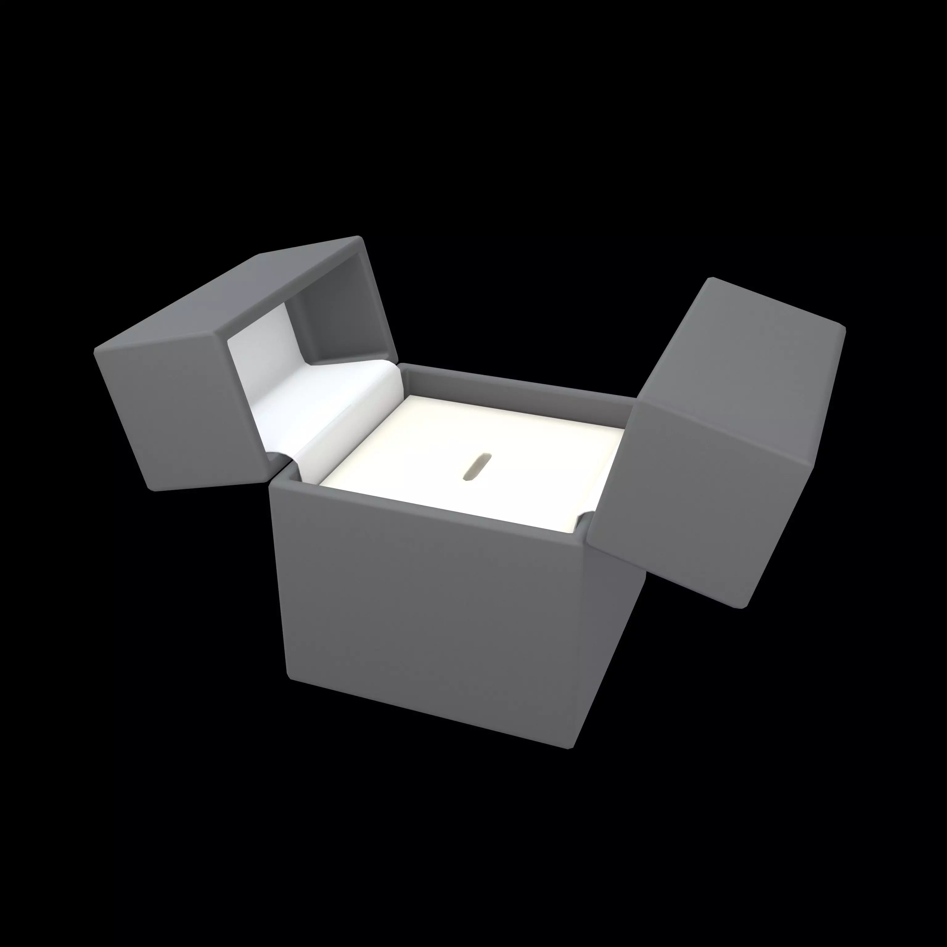 Double Open Door Jewelry Box v1 001 Low-poly 3D model_0