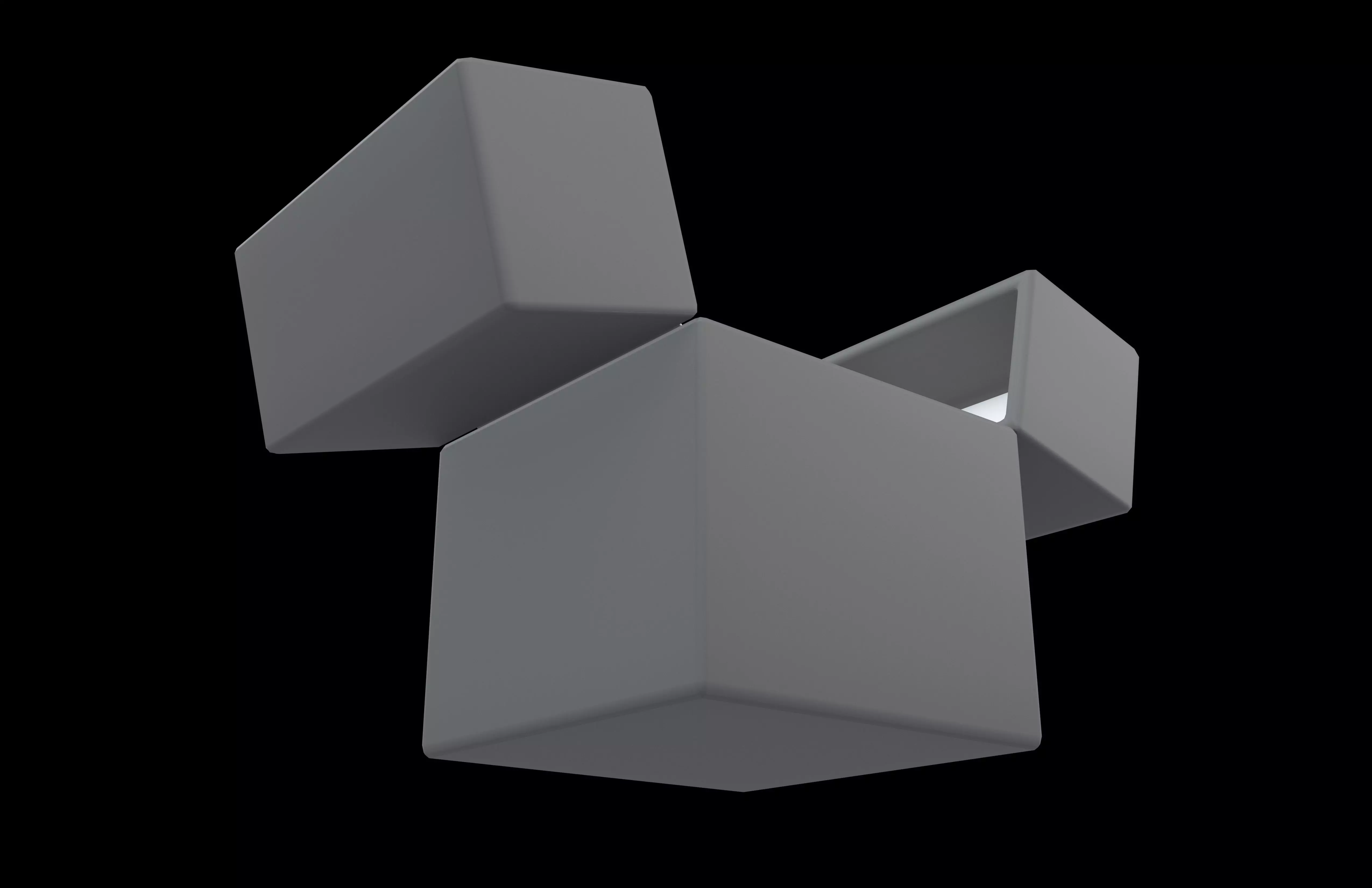 Double Open Door Jewelry Box v1 001 Low-poly 3D model_2