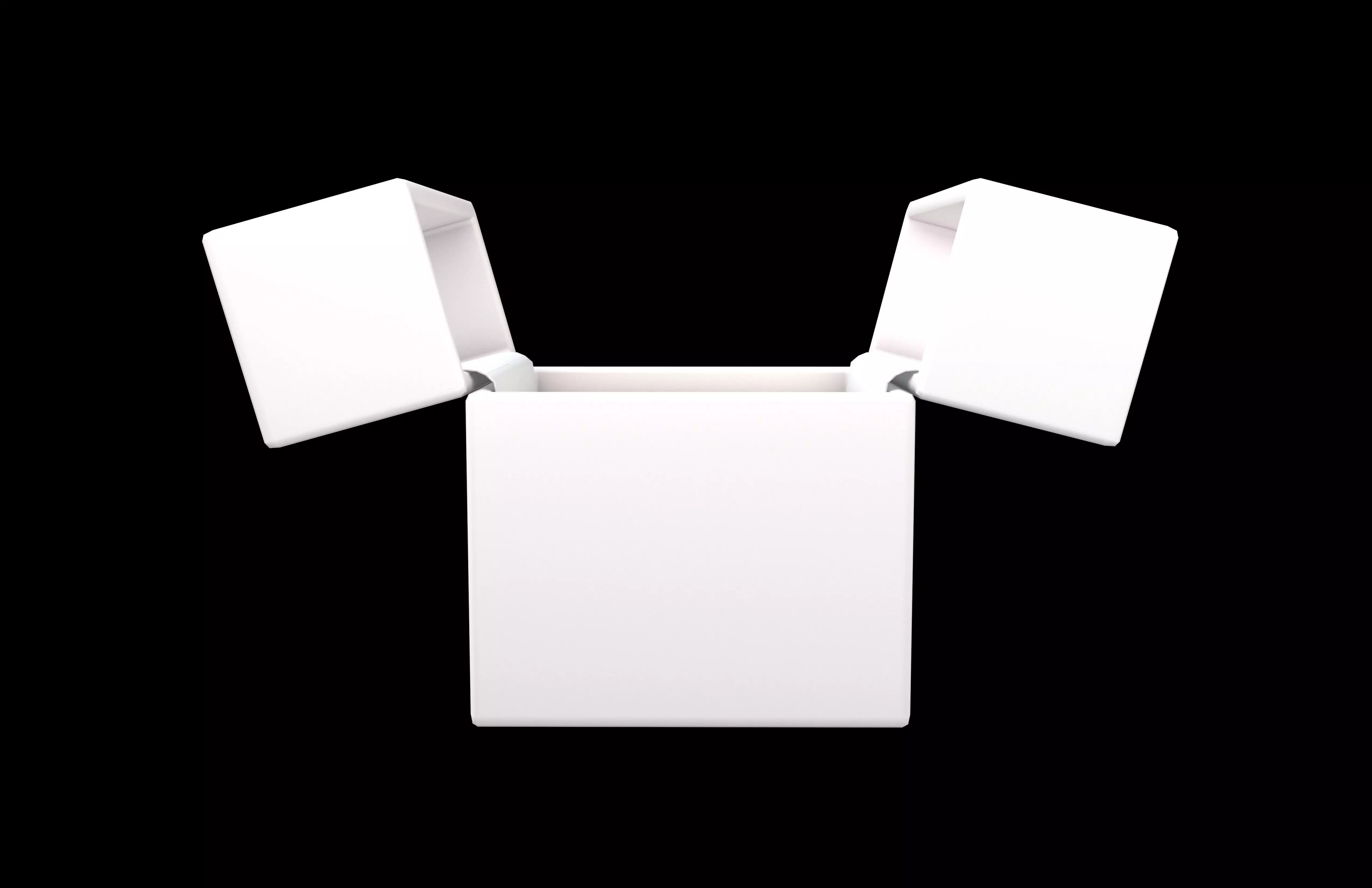 Double Open Door Jewelry Box v1 002 Low-poly 3D model_1