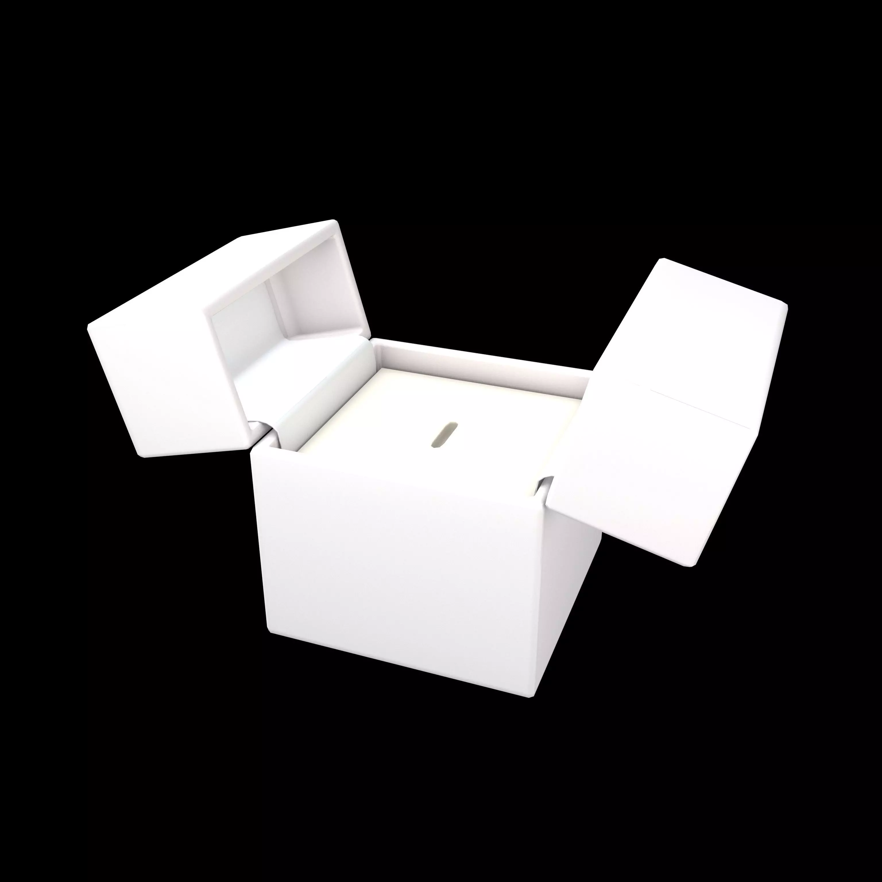 Double Open Door Jewelry Box v1 002 Low-poly 3D model_0