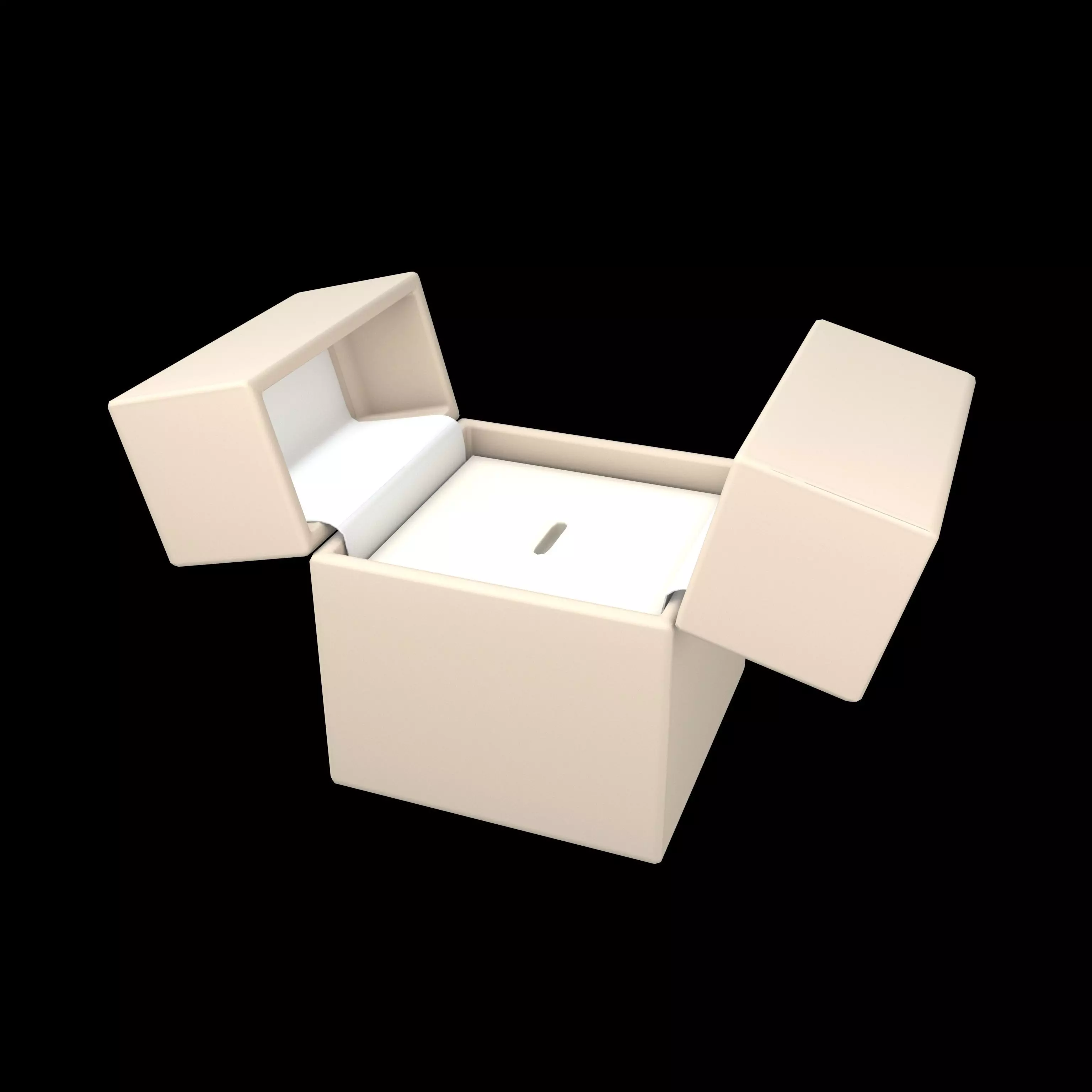 Double Open Door Jewelry Box v1 003 Low-poly 3D model_0