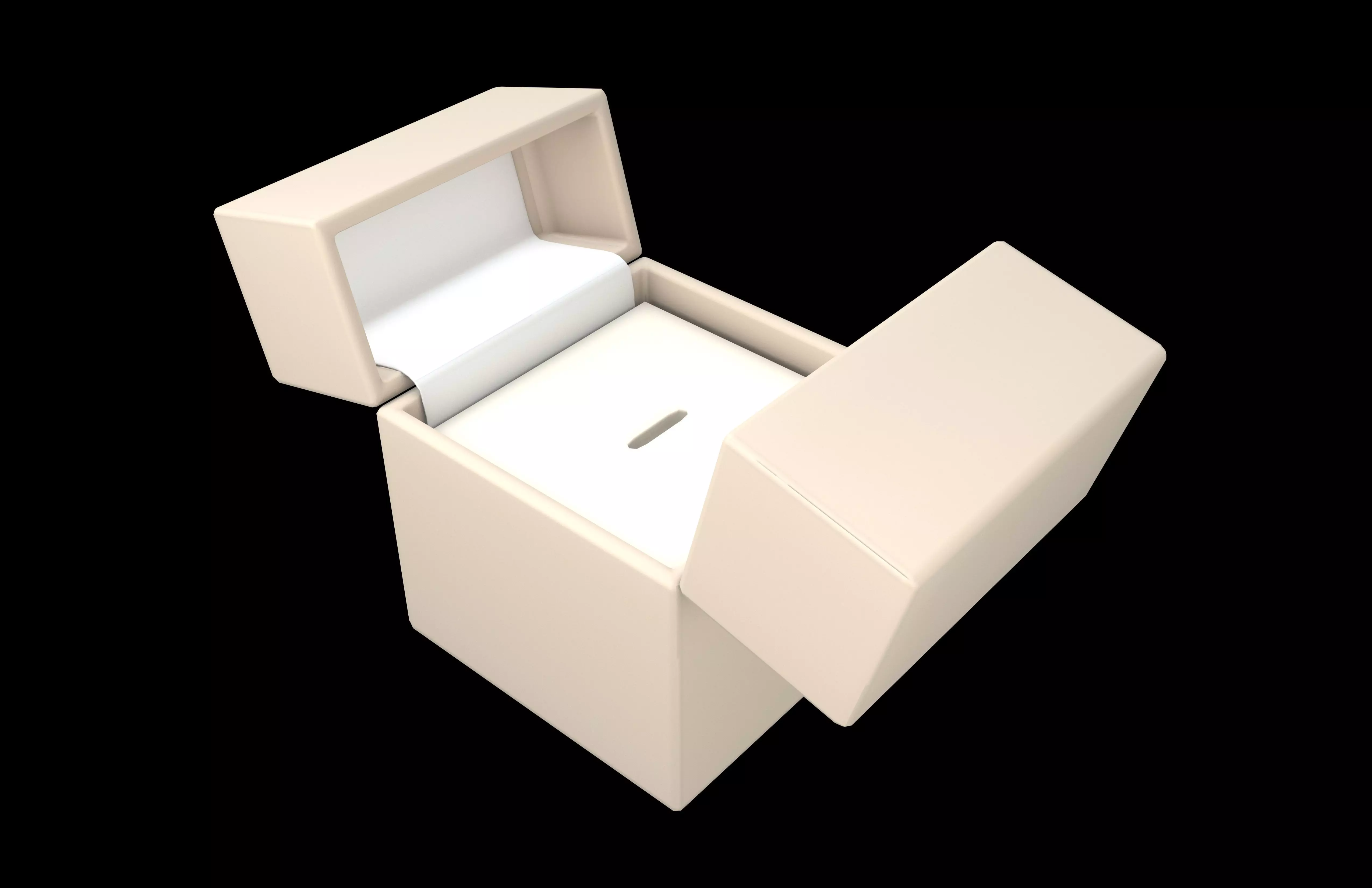 Double Open Door Jewelry Box v1 003 Low-poly 3D model_2