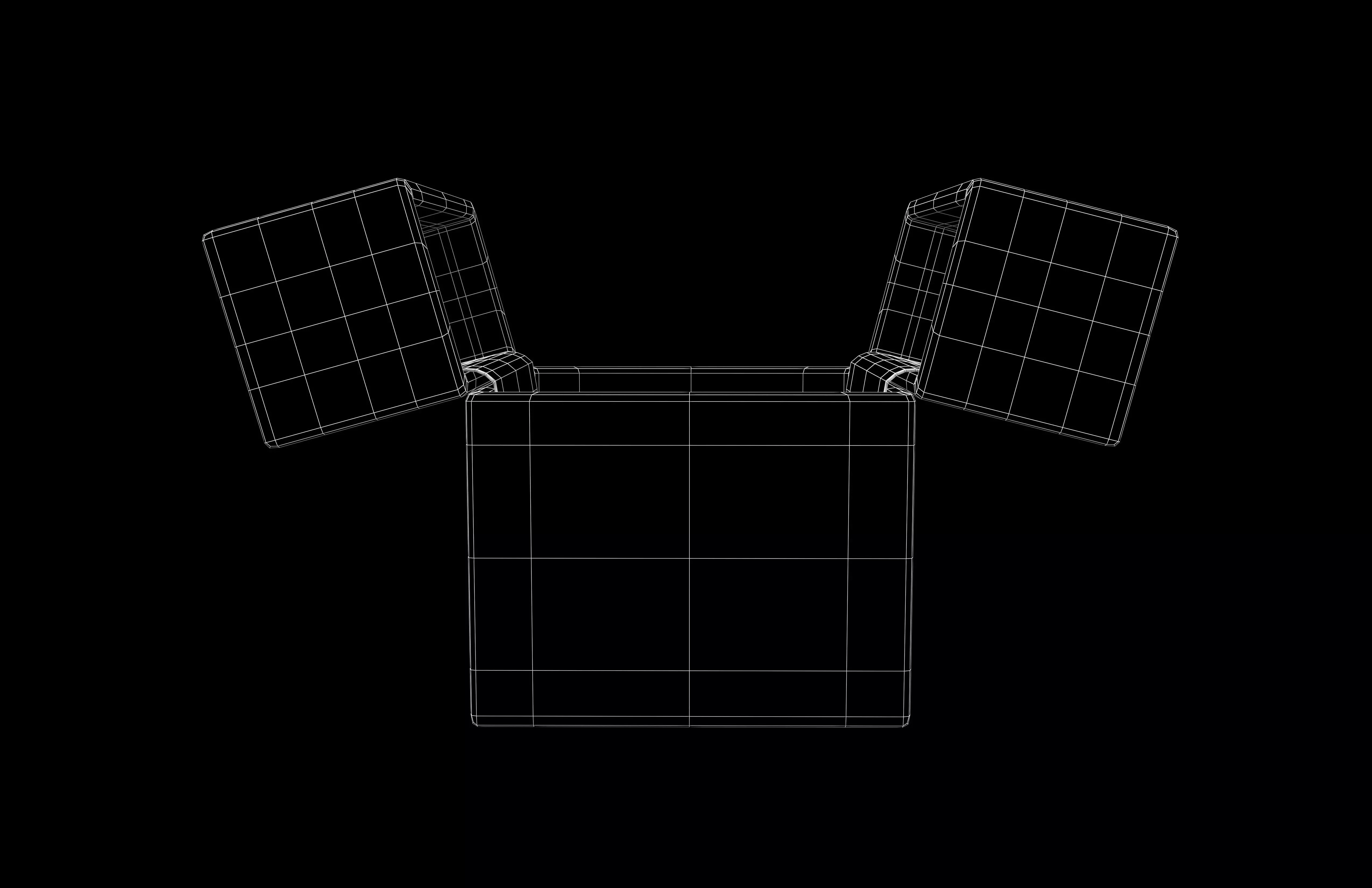 Double Open Door Jewelry Box v1 003 Low-poly 3D model_5