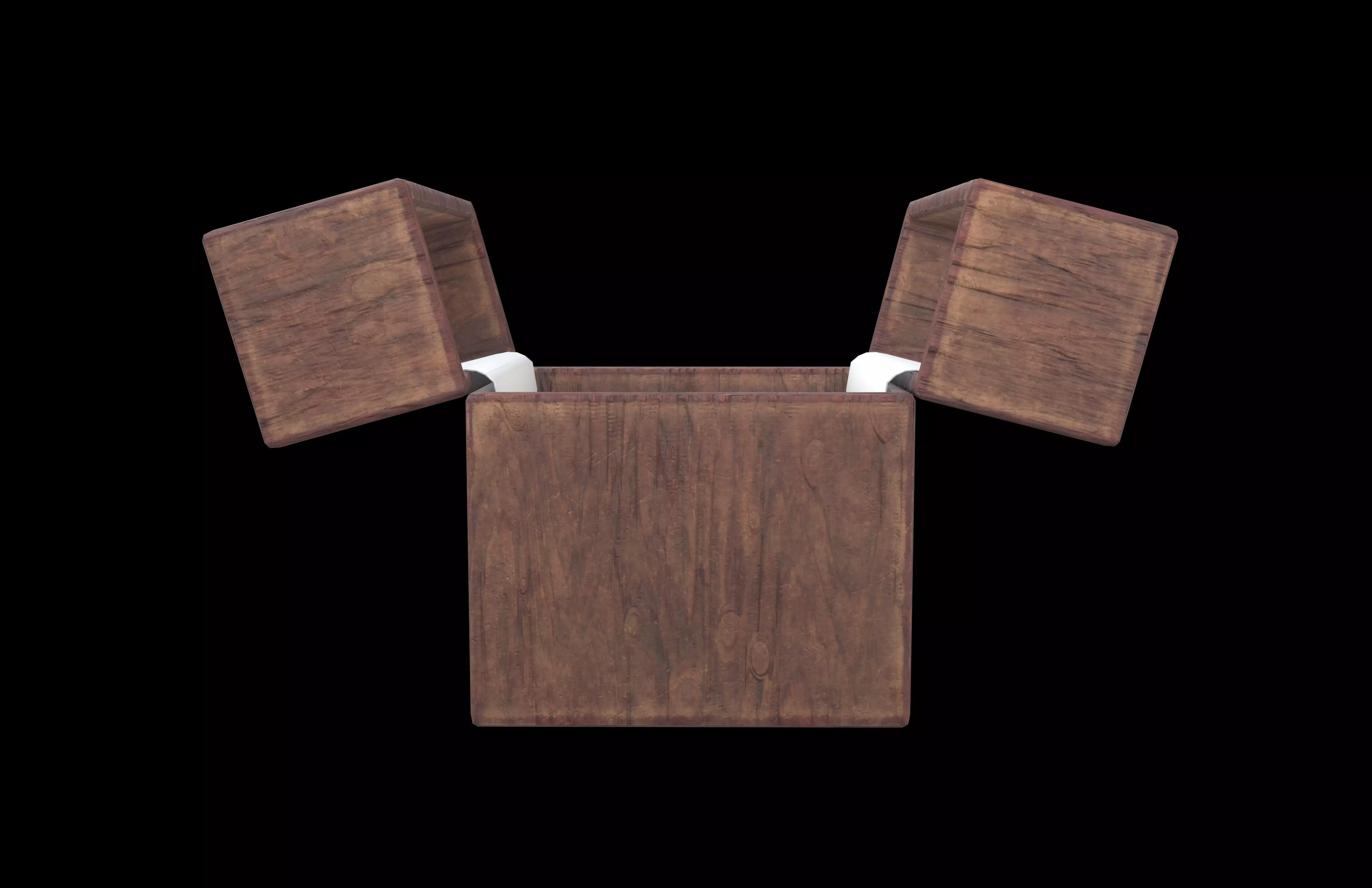 Double Open Door Jewelry Box v1 005 Low-poly 3D model_1