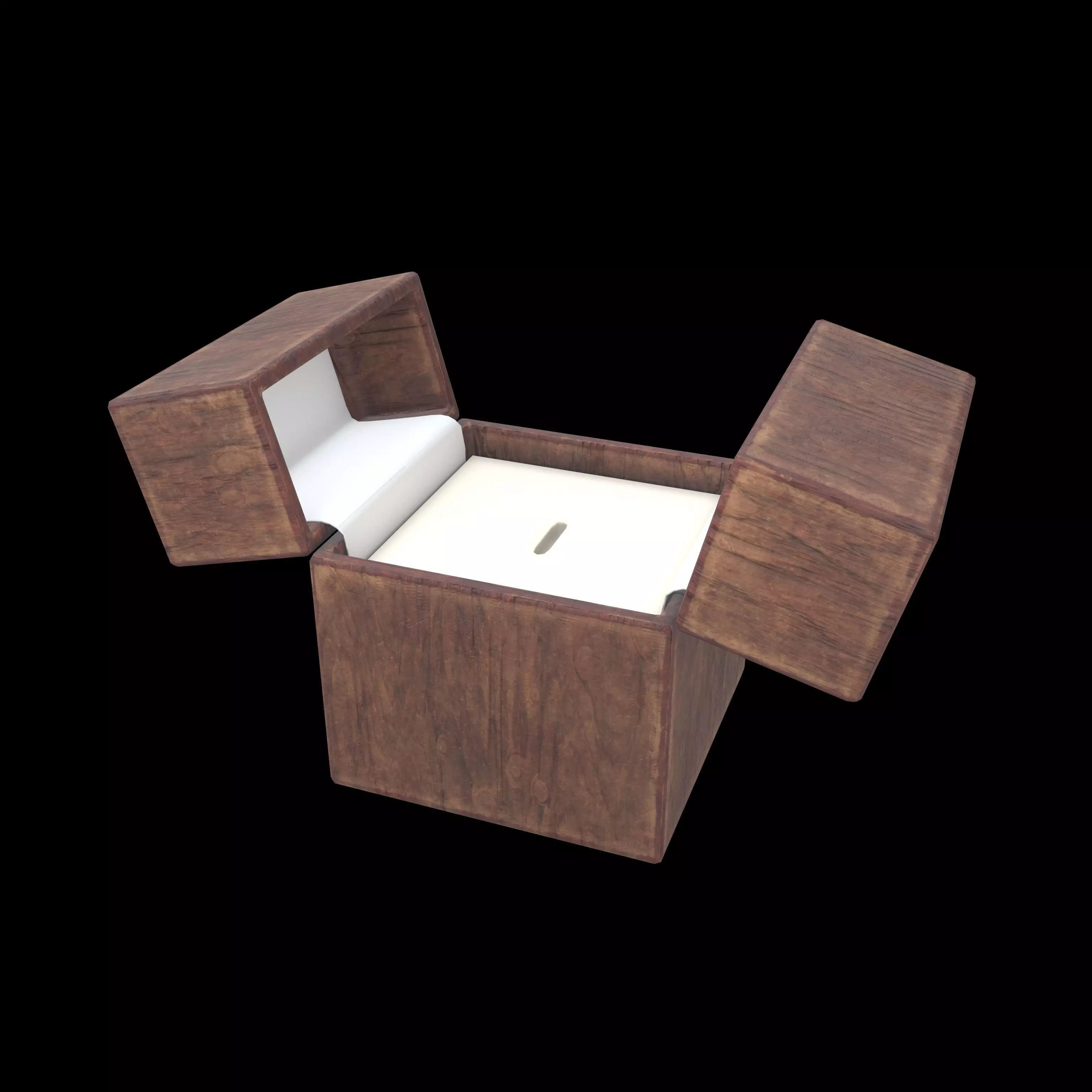 Double Open Door Jewelry Box v1 005 Low-poly 3D model_0