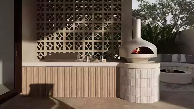 Polito Giotto Wood Fire Pizza Oven with Benchstand