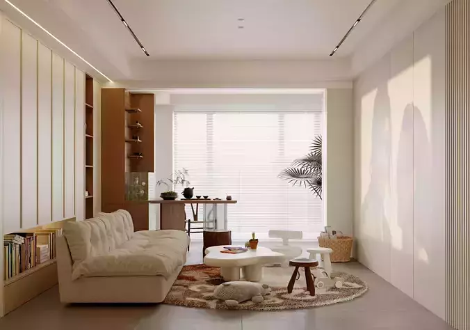 Modern living room dining room interior scenes 240