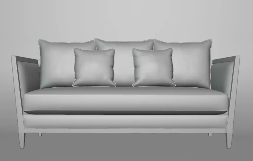 Sofa made in Blender 3D model_4