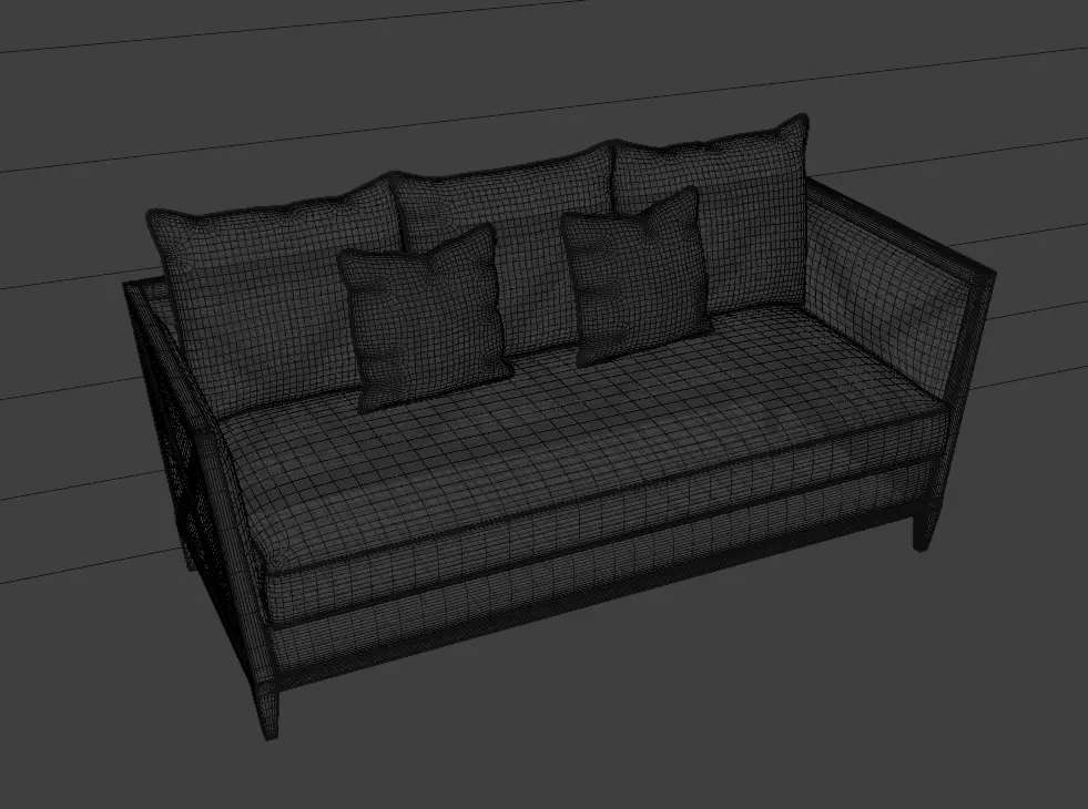Sofa made in Blender 3D model_6