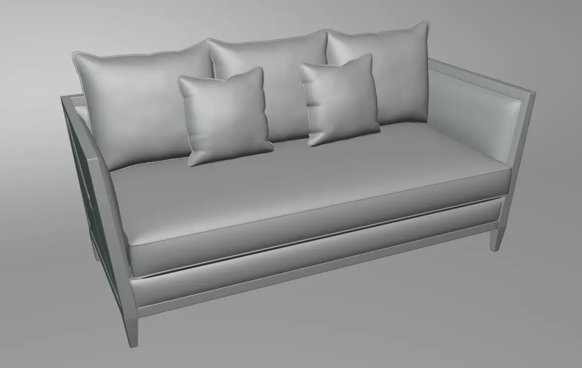 Sofa made in Blender 3D model_5