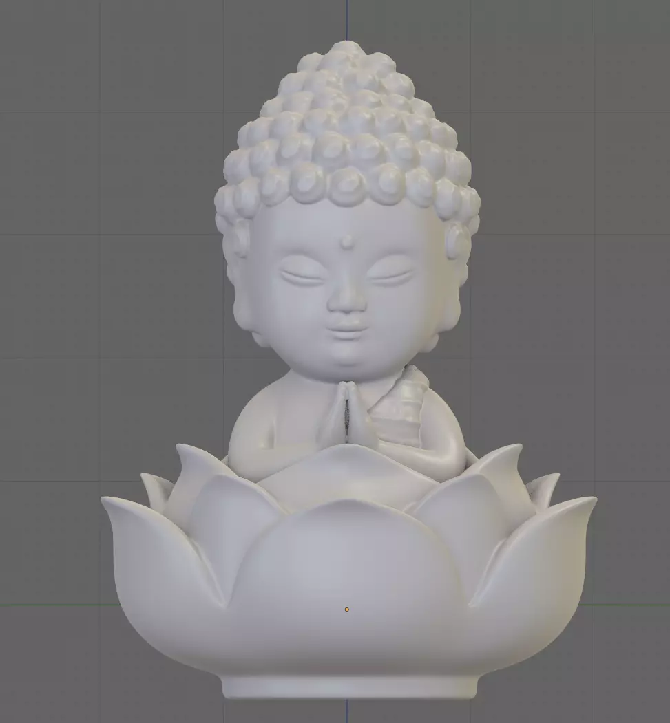 Baby Buddha sitting in the lotus for 3d print 3D print model
