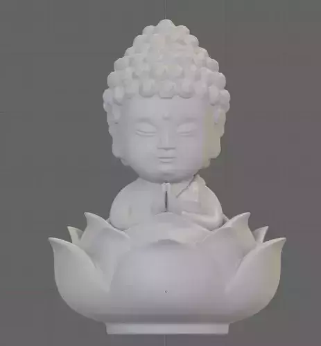 Baby Buddha sitting in the lotus for 3d print