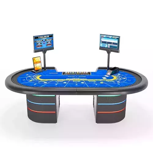 Baccarat Table 3D Model - Casino Design Ready