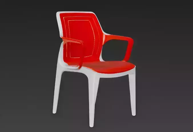 Plastic chair 3d model  3D model