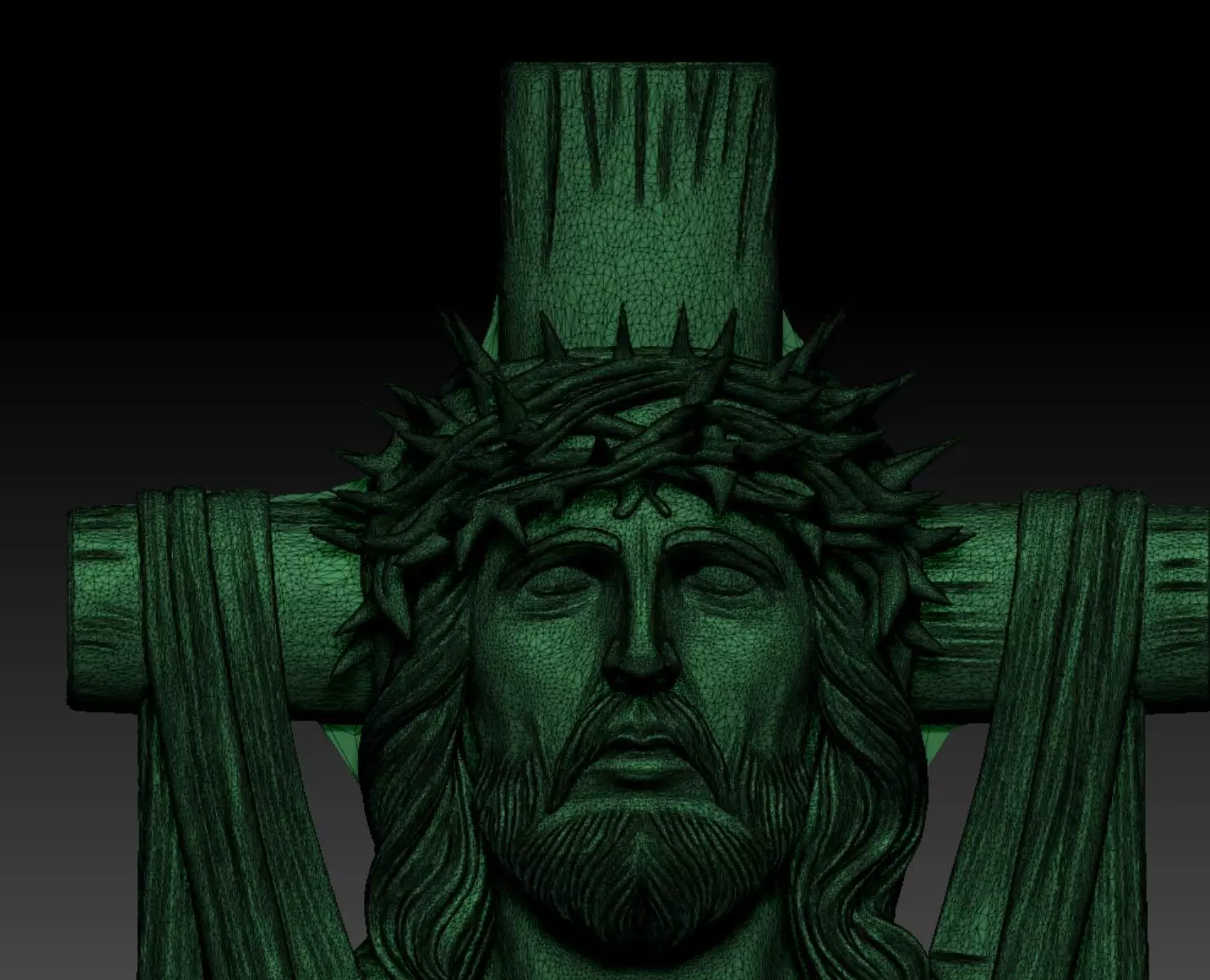 Jesus Cross Pendant  3D model_5