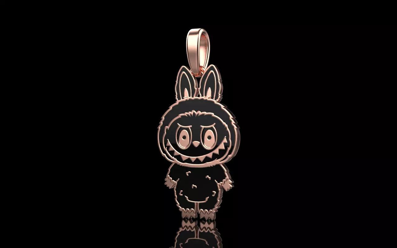 Labubu pendant model 1396 3D print model_25